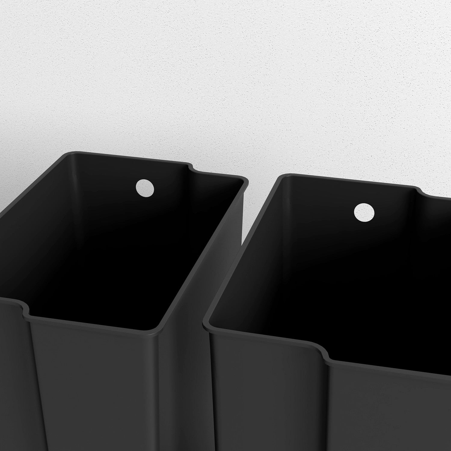 Rostfritt stål 50L dubbel pedalbehållare med innerbehållare