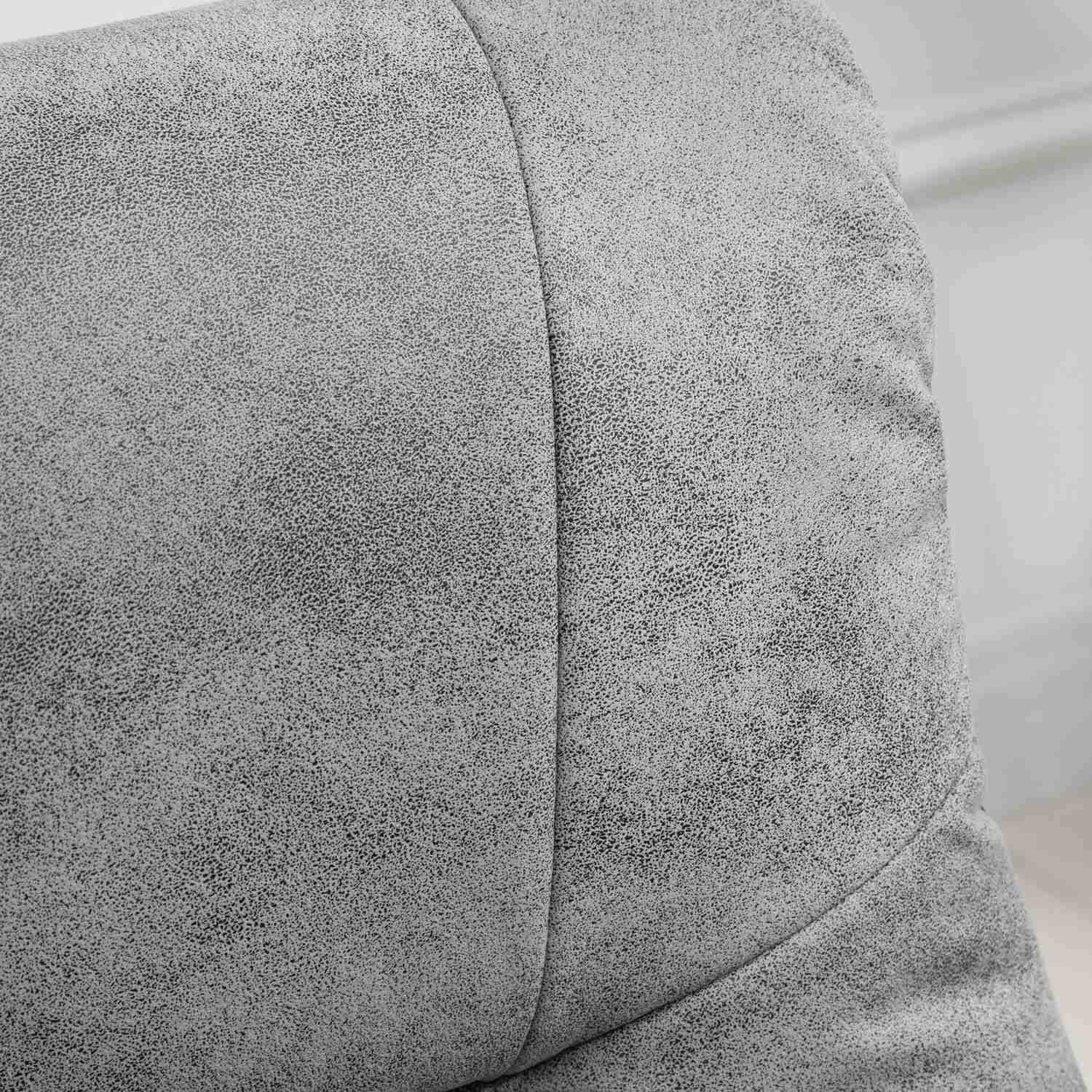 Roterande vilstol med pall, mikrofibergrå