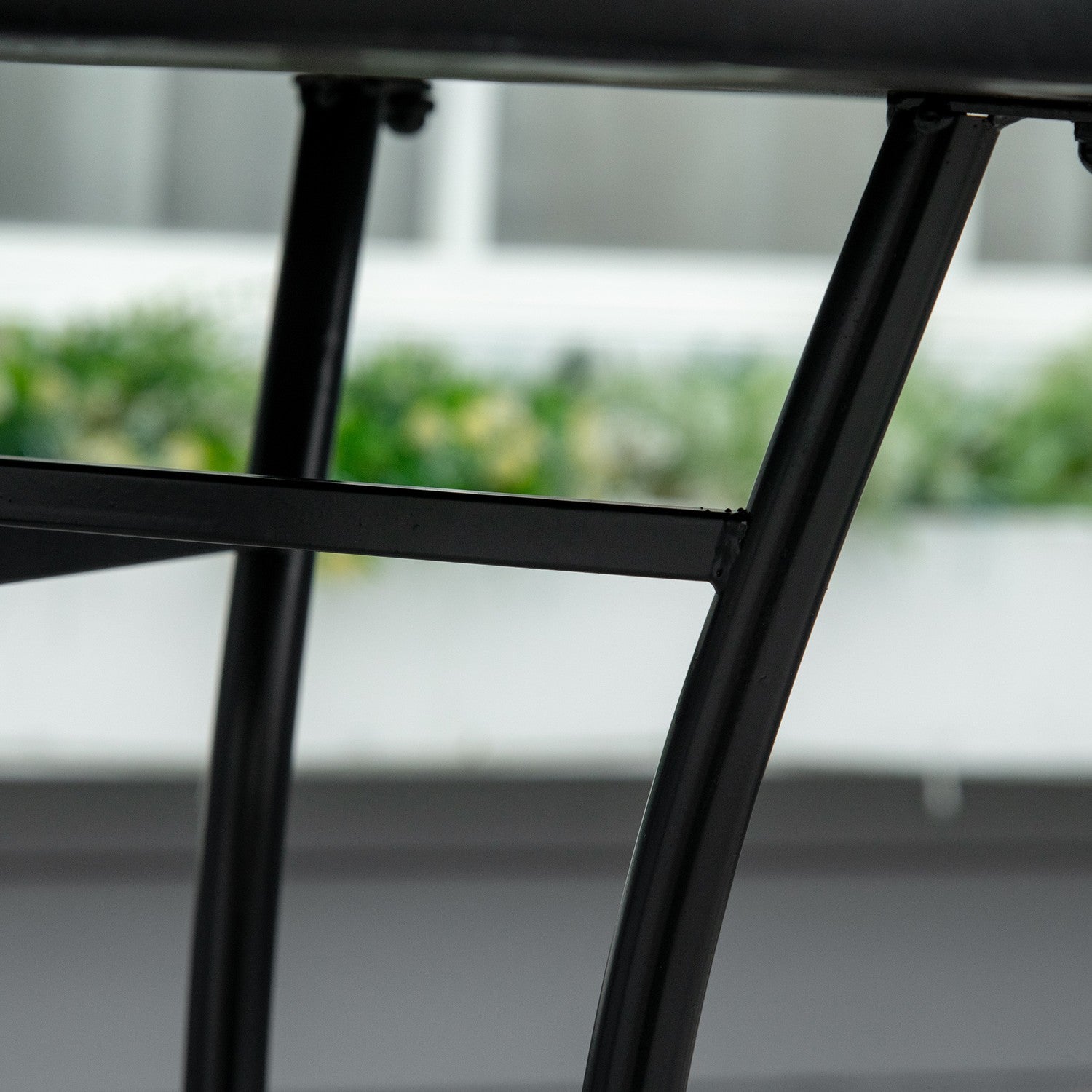 Runt trädgårdsbord i mosaik – Keramik, metall Ø60cm