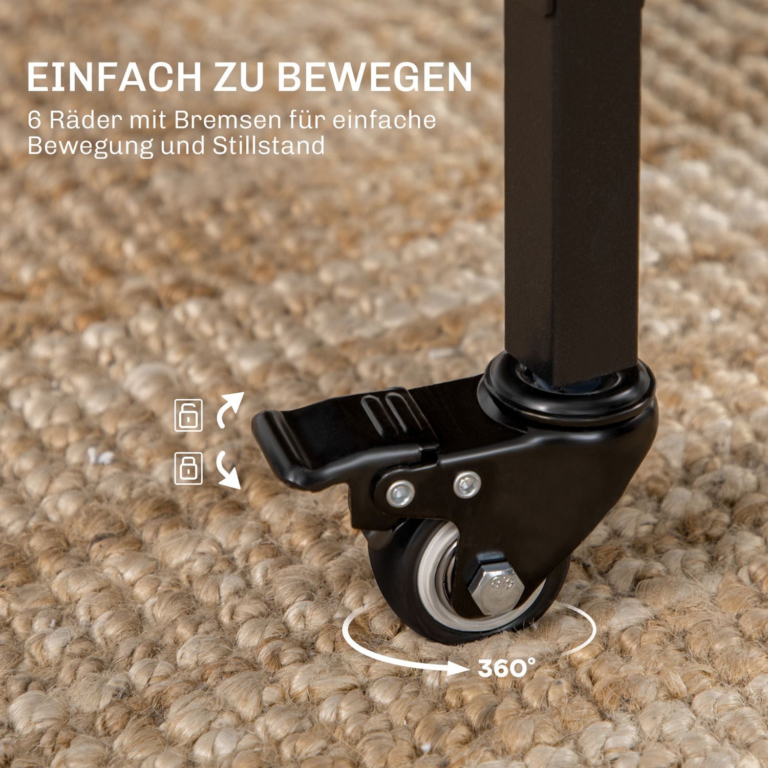 Rustikt brunt hopfällbart matbord för 6 med hylla