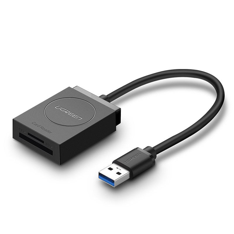 SD / micro SD minneskortläsare med USB 3.0-kontakt 15cm - svart