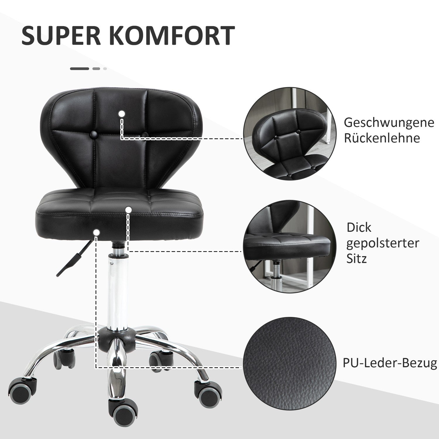Set med 2 mörkgrå svängbara rullstolar, justerbar höjd