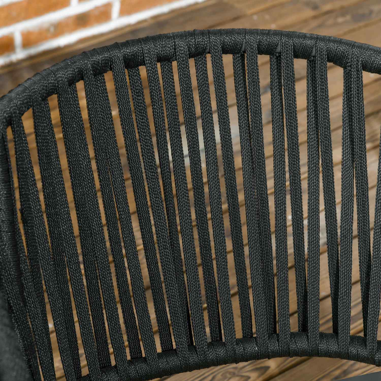 Set med 2 Boho trädgårdsstolar med kuddar, metallram