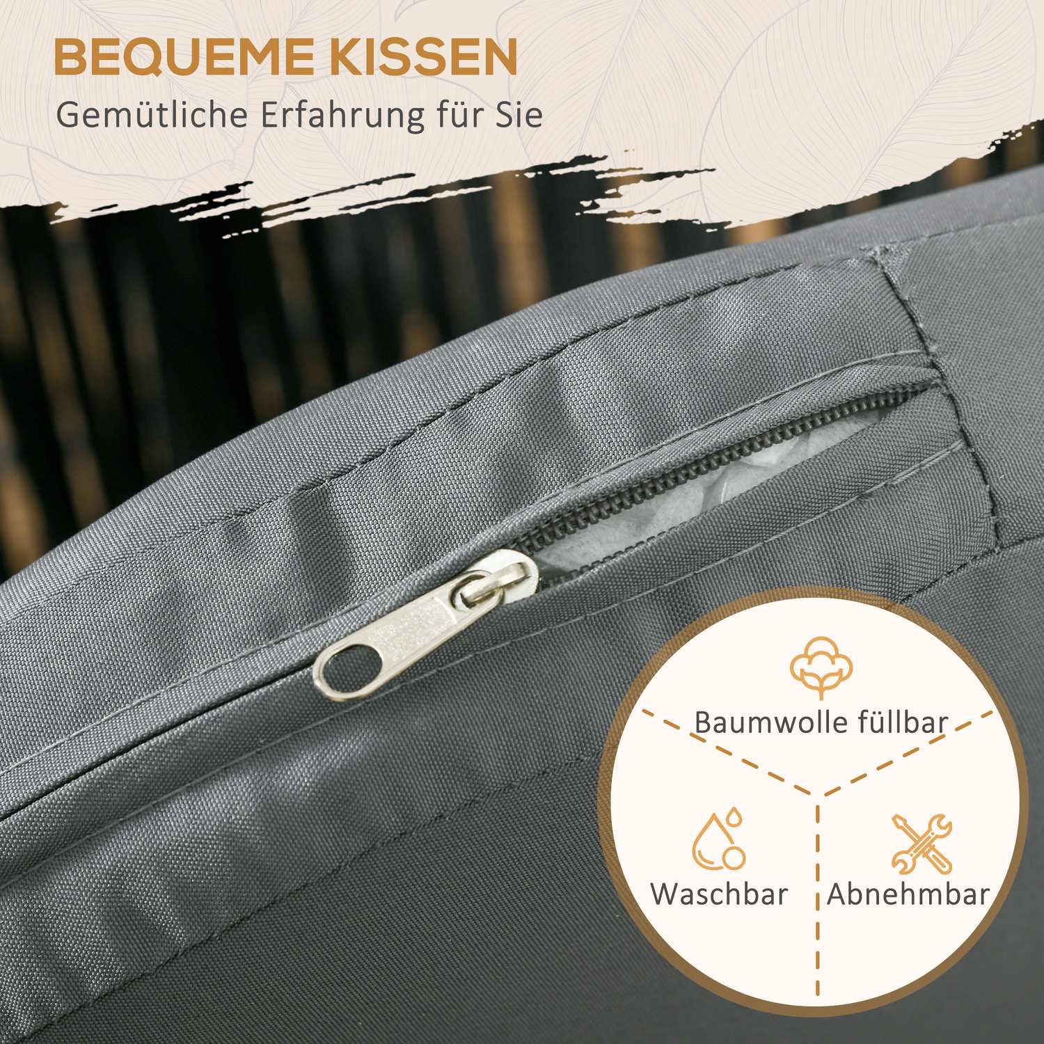 Set med 2 Boho trädgårdsstolar med kuddar, metallram