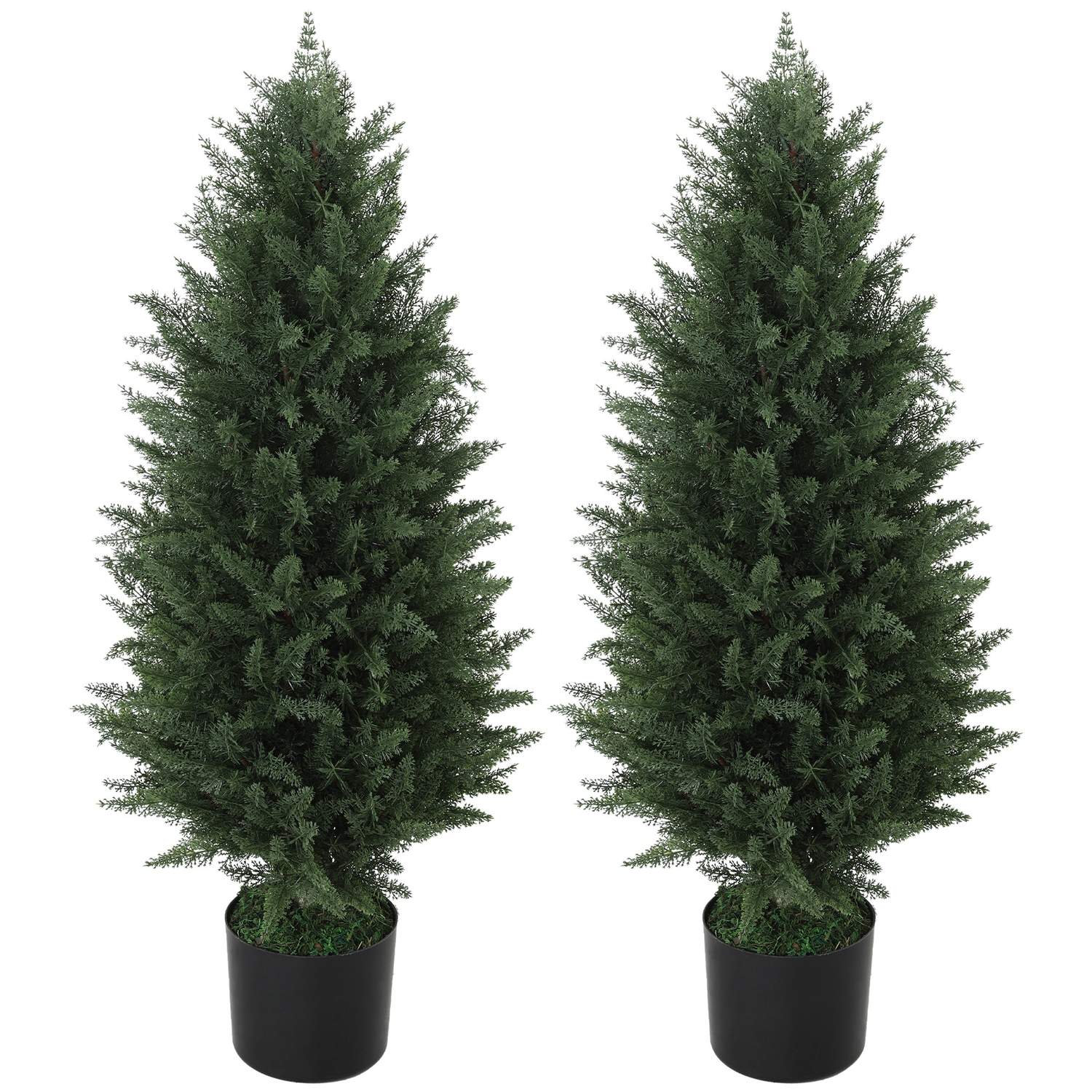 Set med 2 st 90 cm UV-resistenta konstgjorda cypresser