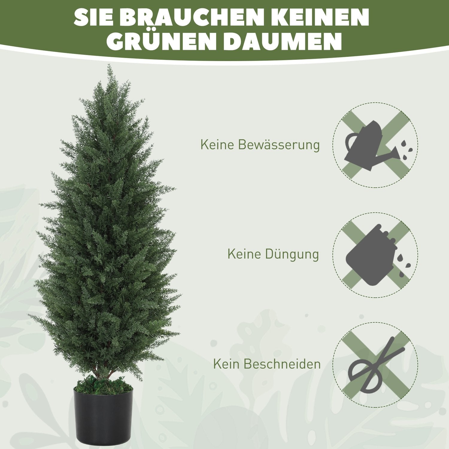 Set med 2 st 90 cm UV-resistenta konstgjorda cypresser