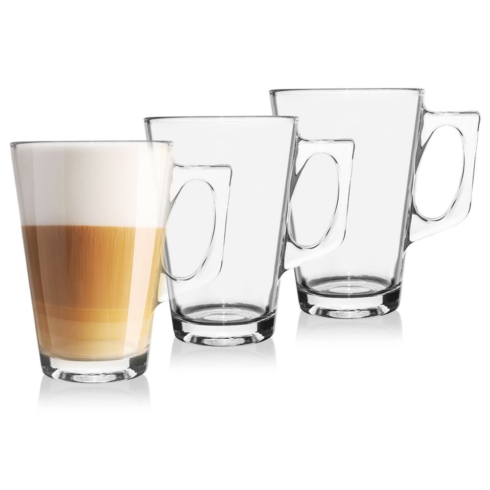 Set med 3 robusta glas för kaffe, te och andra drycker