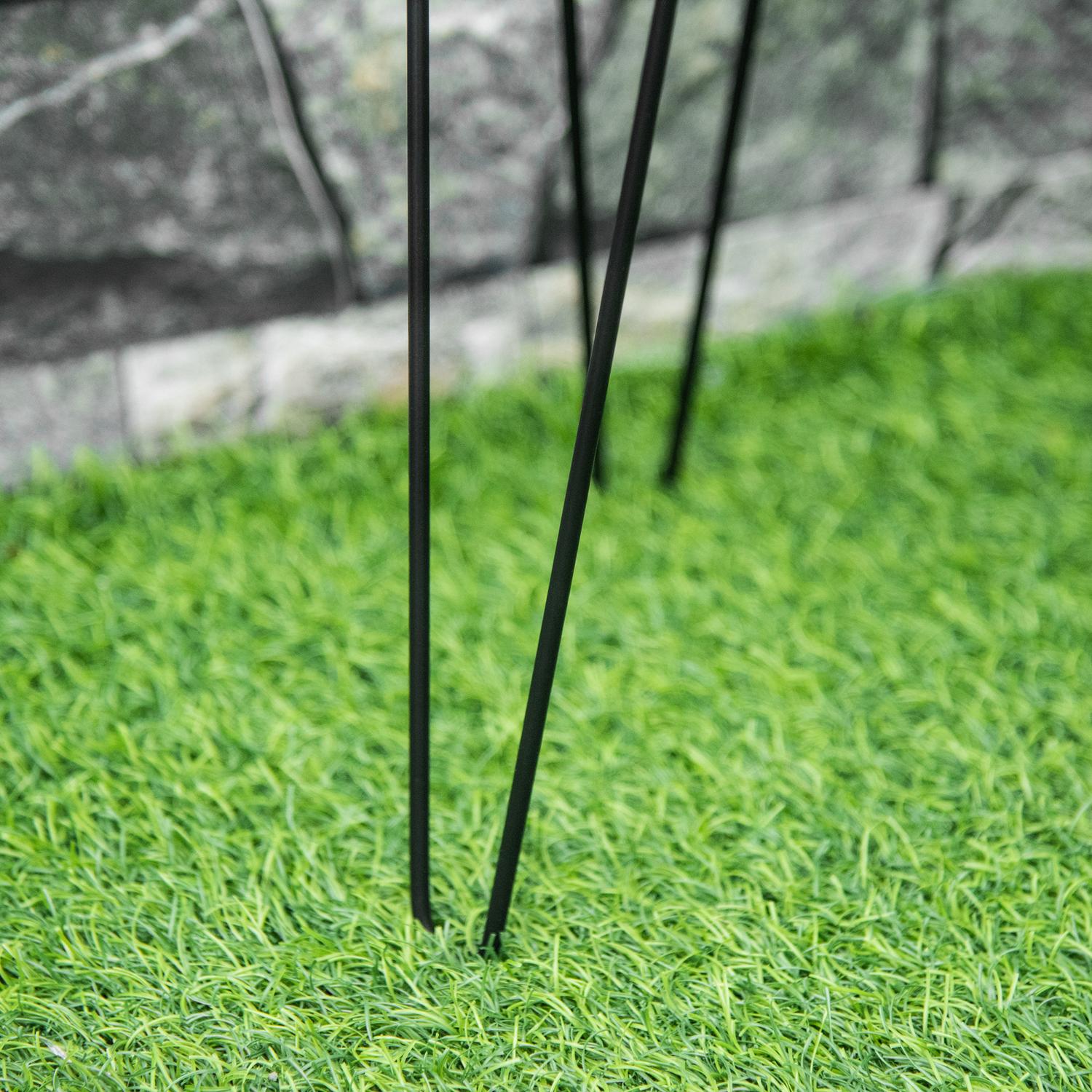 Set med 3 växtställ i svart metall för 16 cm krukor