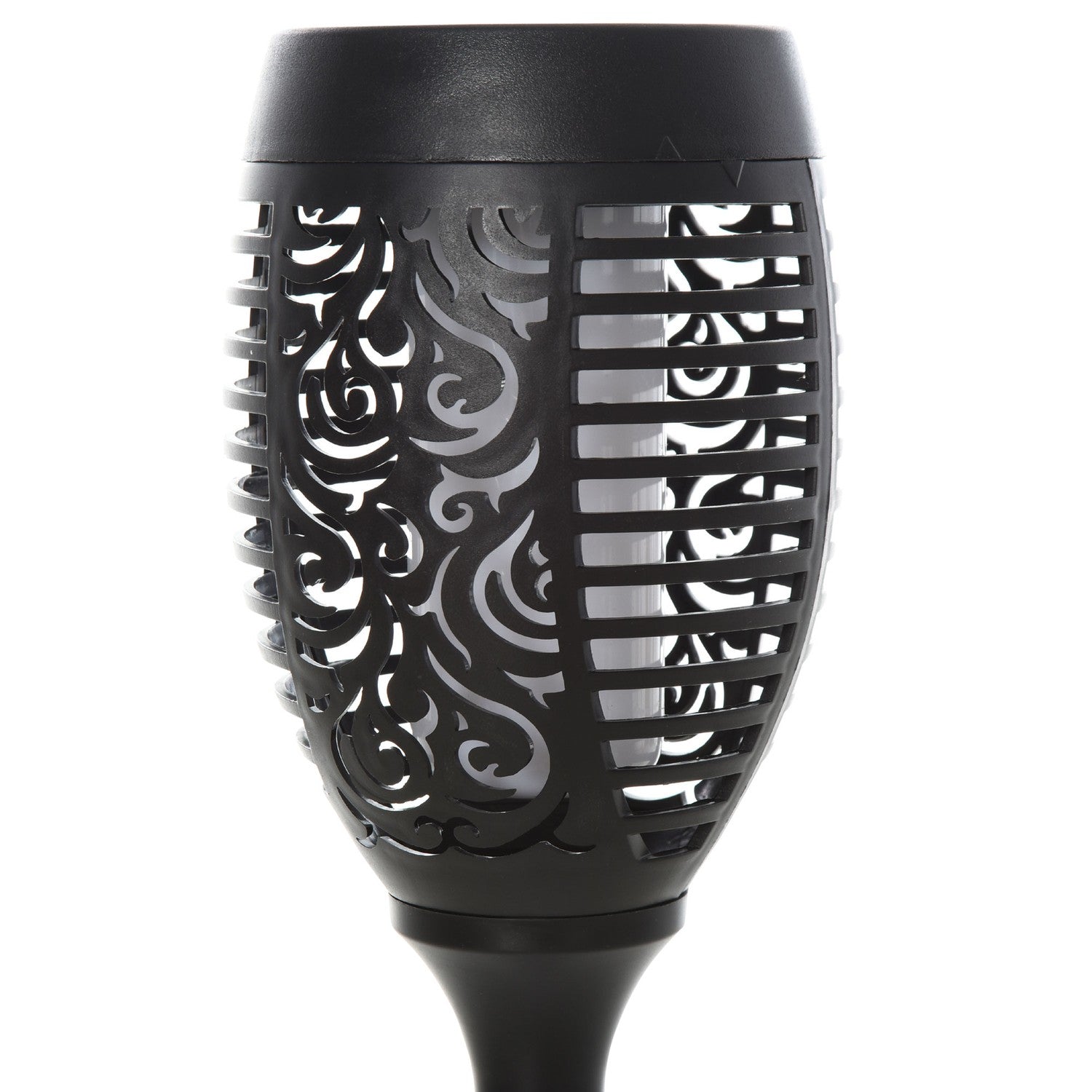 Set med 4 solar trädgårdslampor – 6-8H ljus, IP44, svart