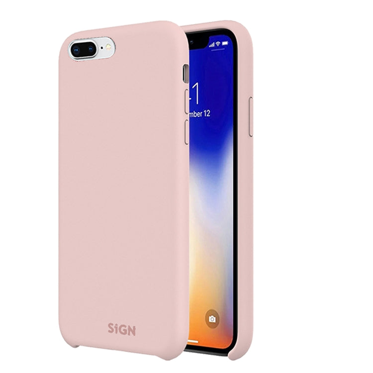 SiGN Liquid Silikonfodral till iPhone 7 & 8 Plus - Rosa