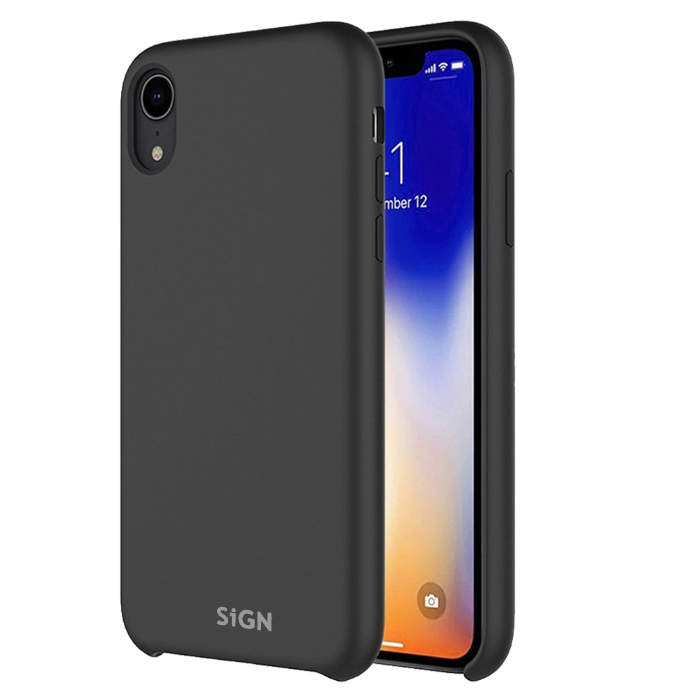 SiGN Liquid Silikonfodral till iPhone X & XS - Svart