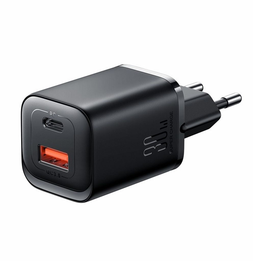 SiGN Snabbladdare USB & USB-C, PD & Q.C 3.0, 3A, 30W - Svart