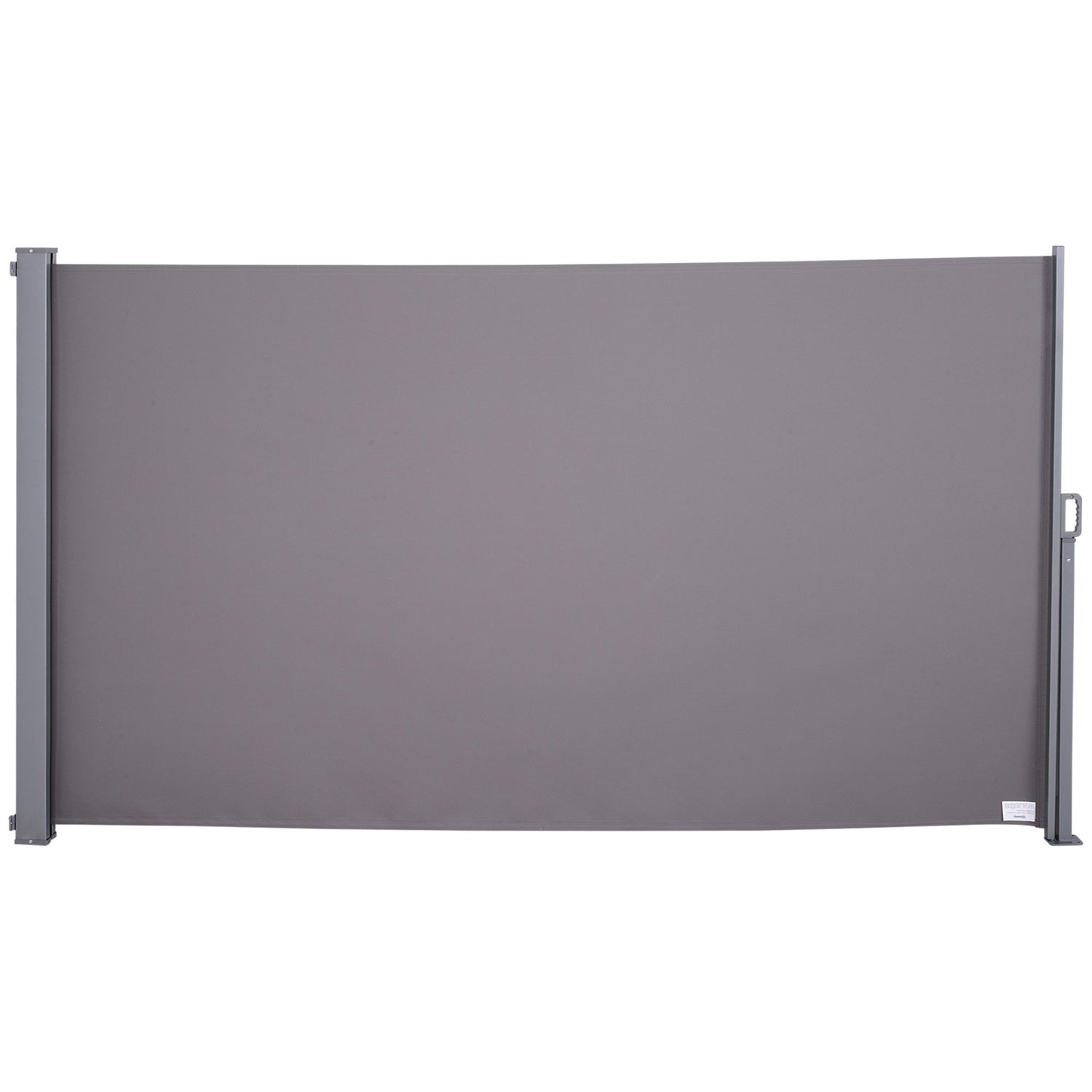 Sidomarkis i grå polyester för integritet och solskydd, 3x1,6m