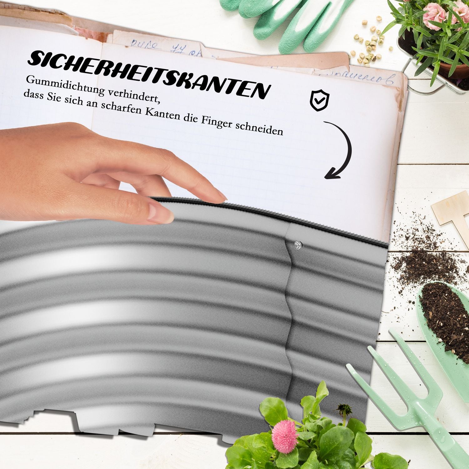 Silverväxthylla för trädgård eller balkong, 118x45x30cm