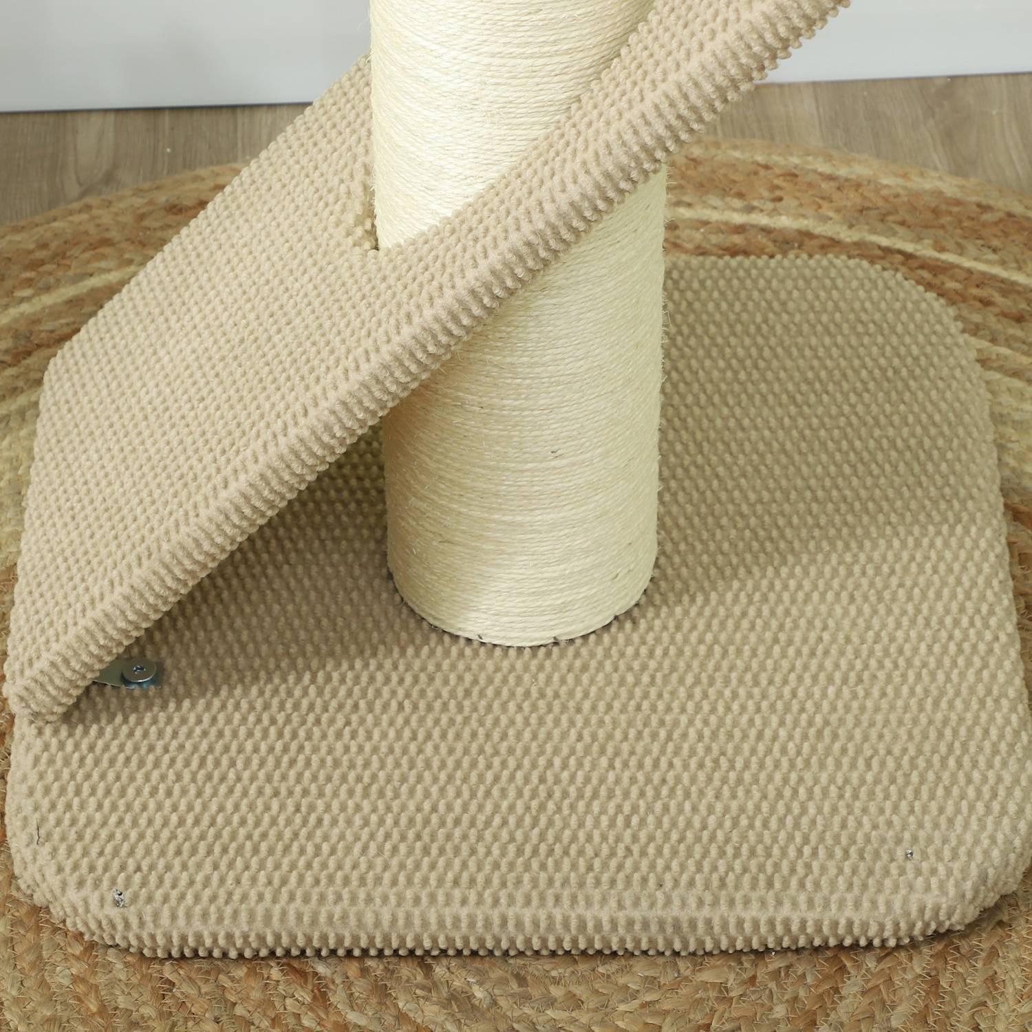 Sisal kattskrapstolpe med lekboll, inomhus, 84cm