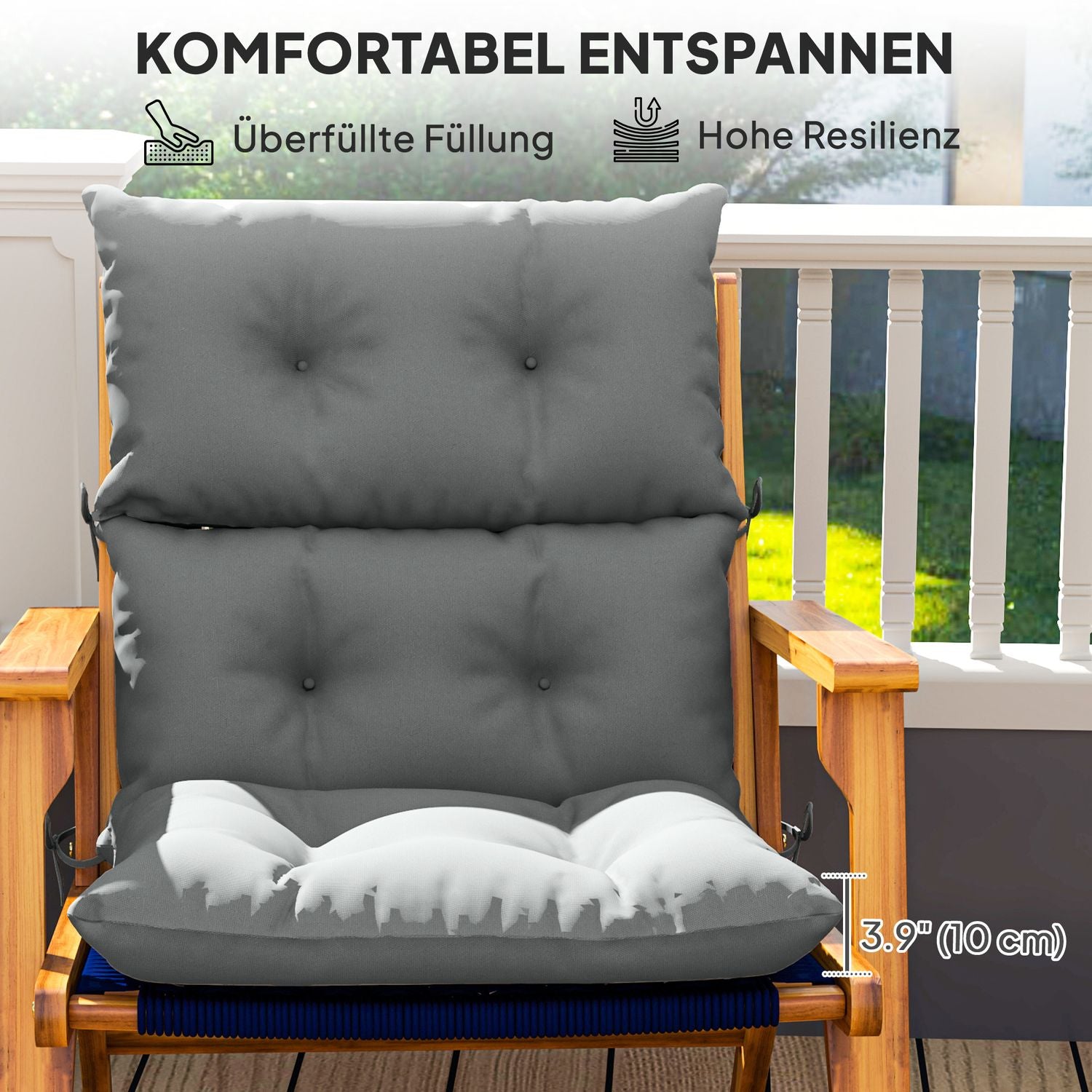 Sittdyna 115x56 cm, Vattenavvisande, Ljusgrå