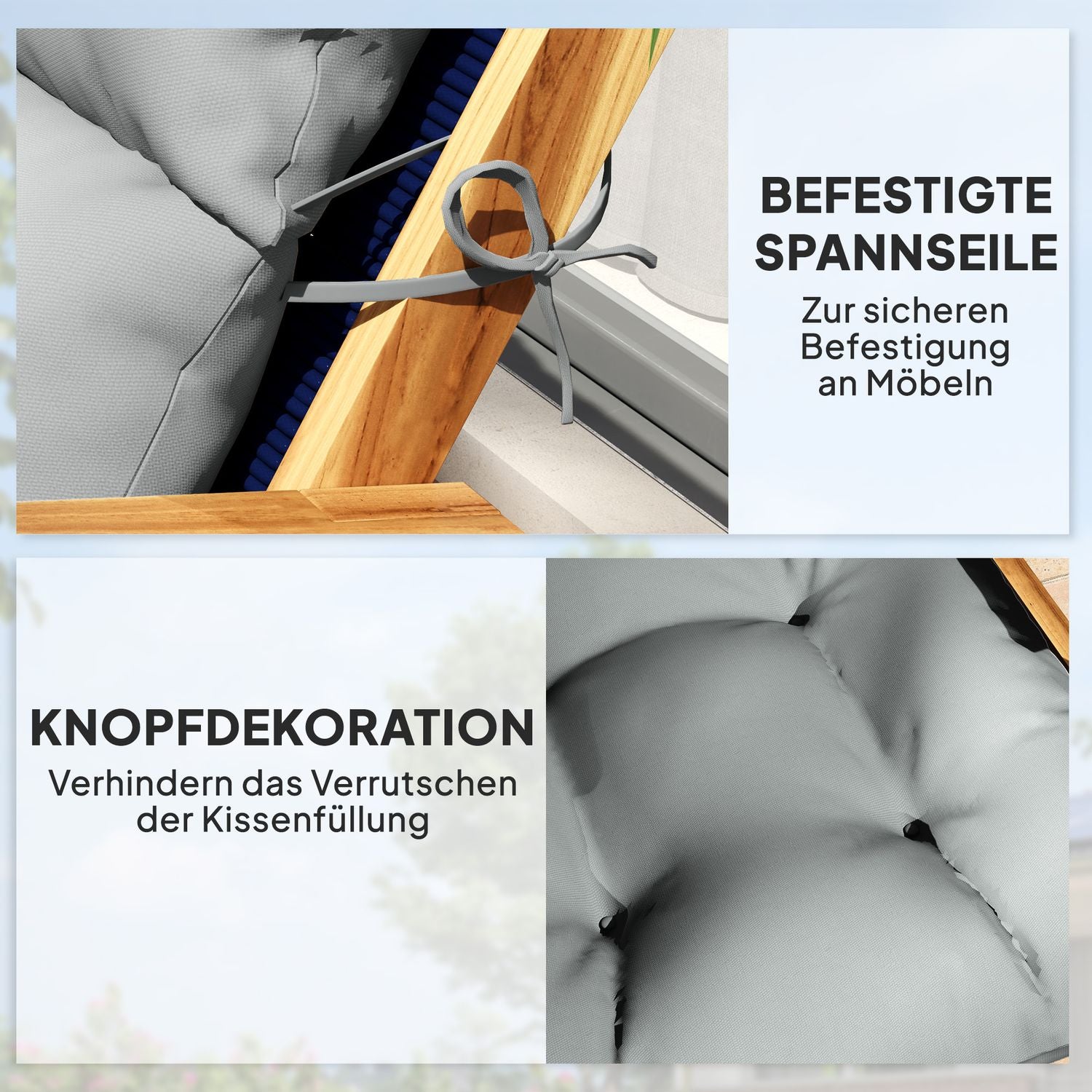 Sittdyna 115x56 cm, Vattenavvisande, Ljusgrå