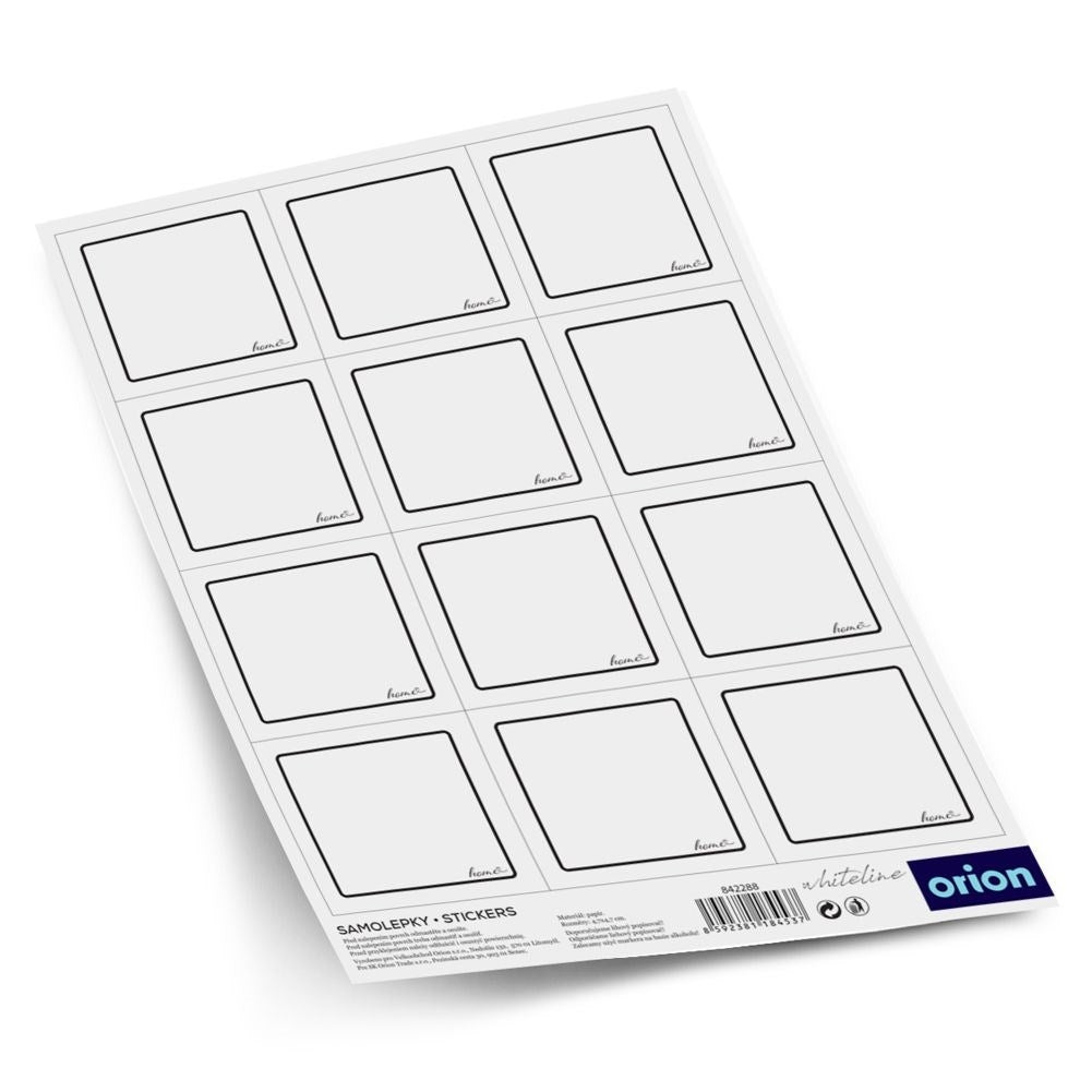 Självhäftande vita etiketter för burkar och kryddor, 12-pack