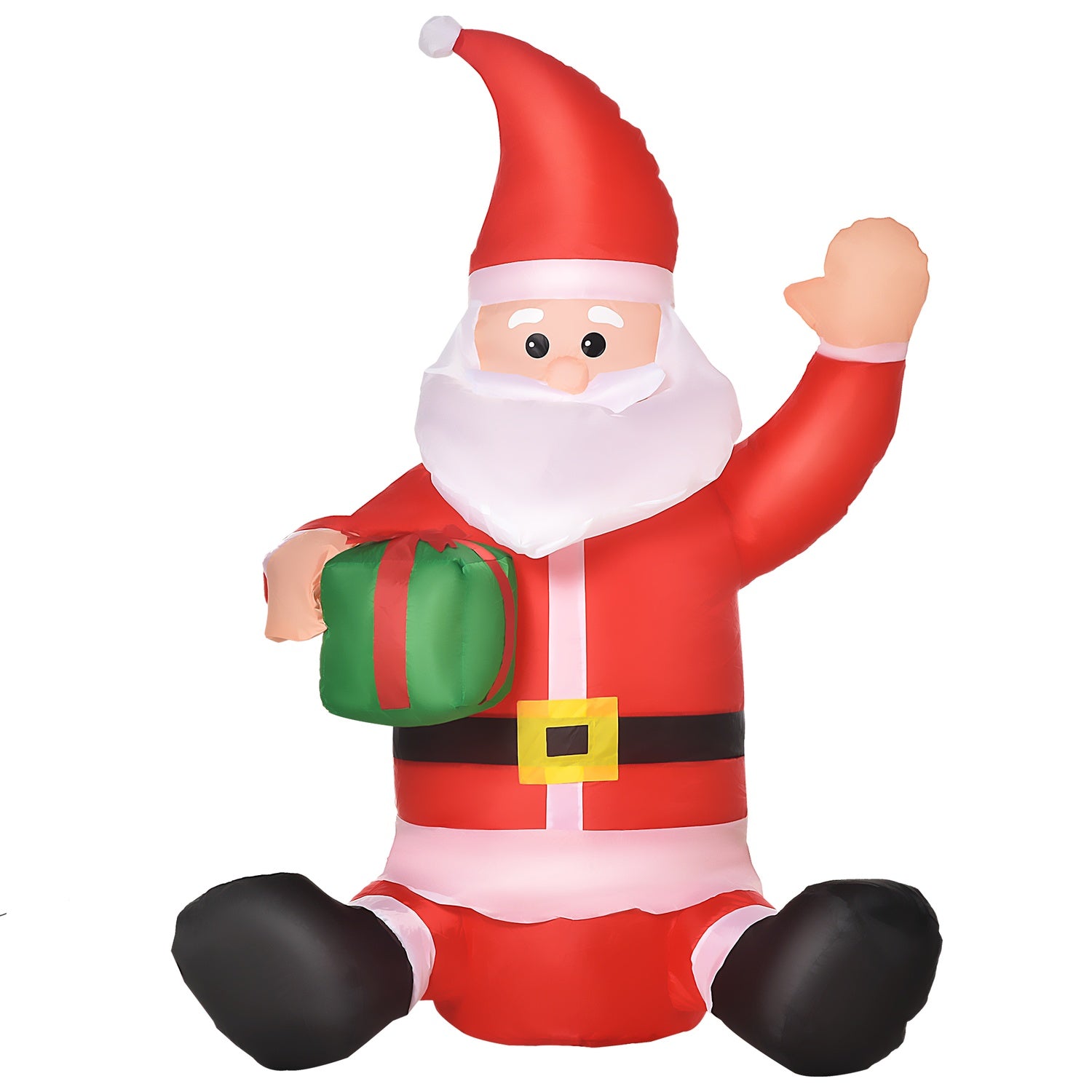 Uppblåsbar jultomte juldekoration med LED-ljus