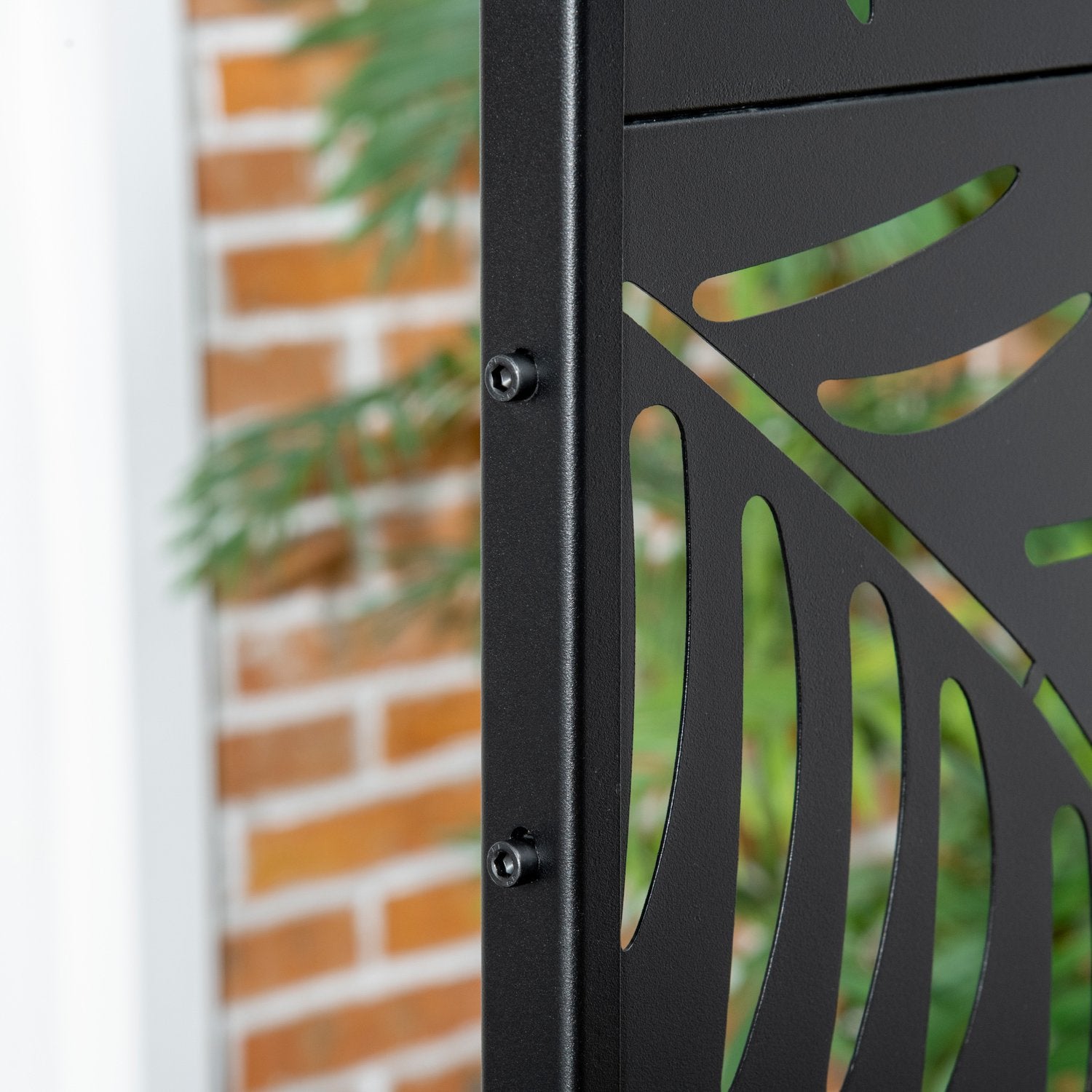 Skärmavdelare i stål – Willow Leaf, 122x198cm, Användning på uteplats