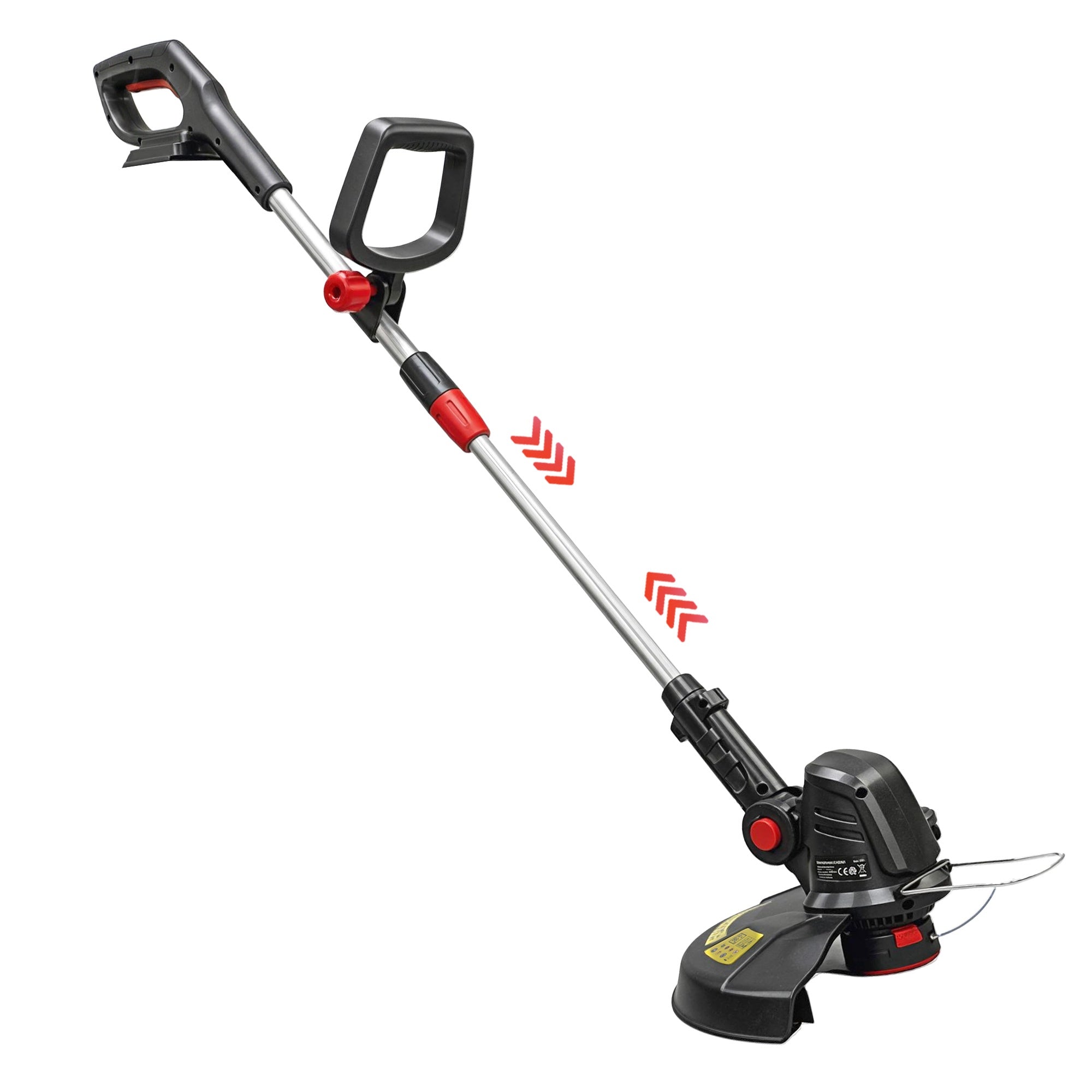 Sladdlös grästrimmer, 30 cm klippbredd, justerbar