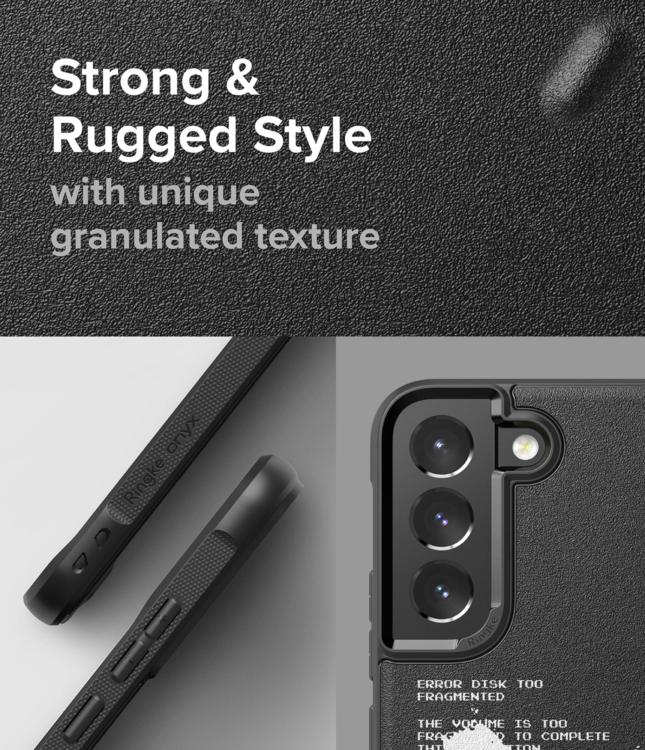 Slitstarkt fodral och skal för Galaxy S22+ Onyx Design Graffiti svart