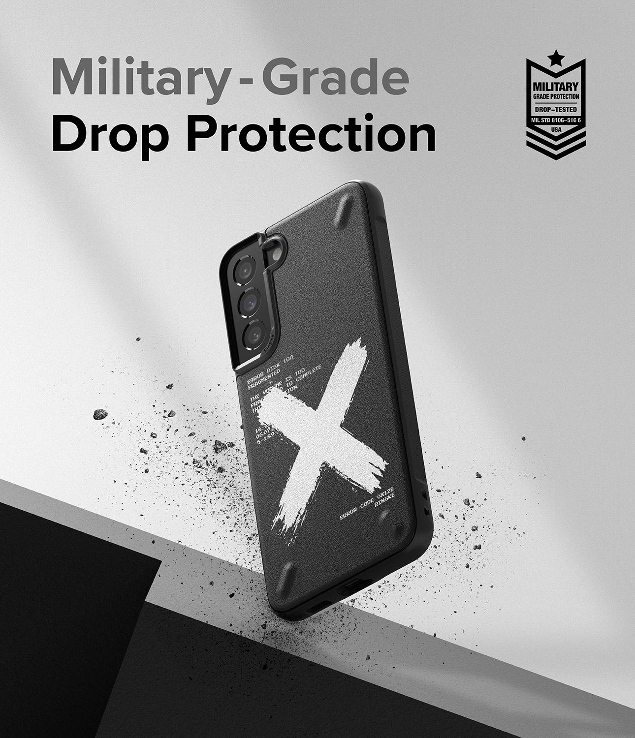 Slitstarkt fodral och skal för Galaxy S22+ Onyx Design Graffiti svart
