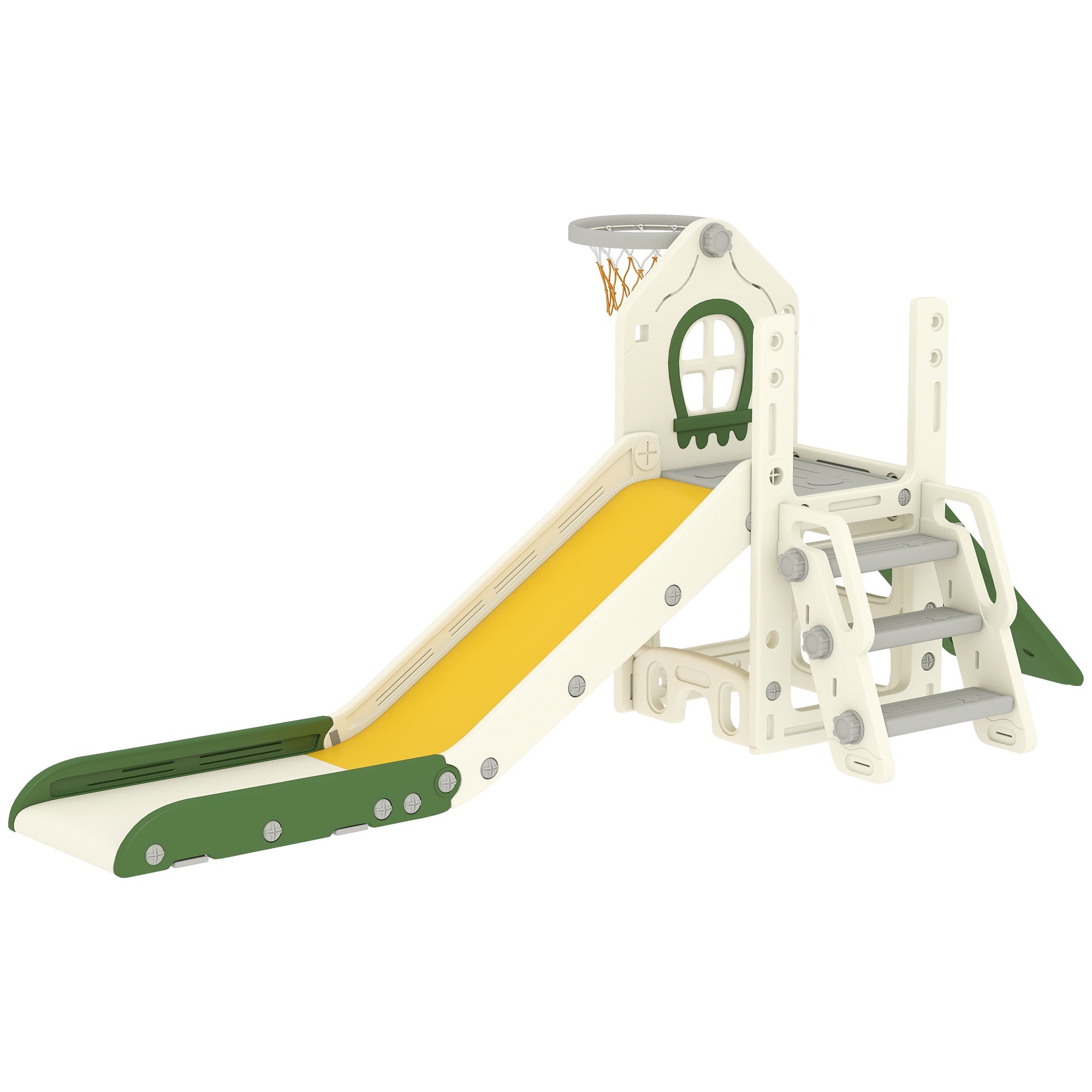 Peuterglijbaan 5-in-1, opvouwbaar klimrek met ring, 1–3 jaar