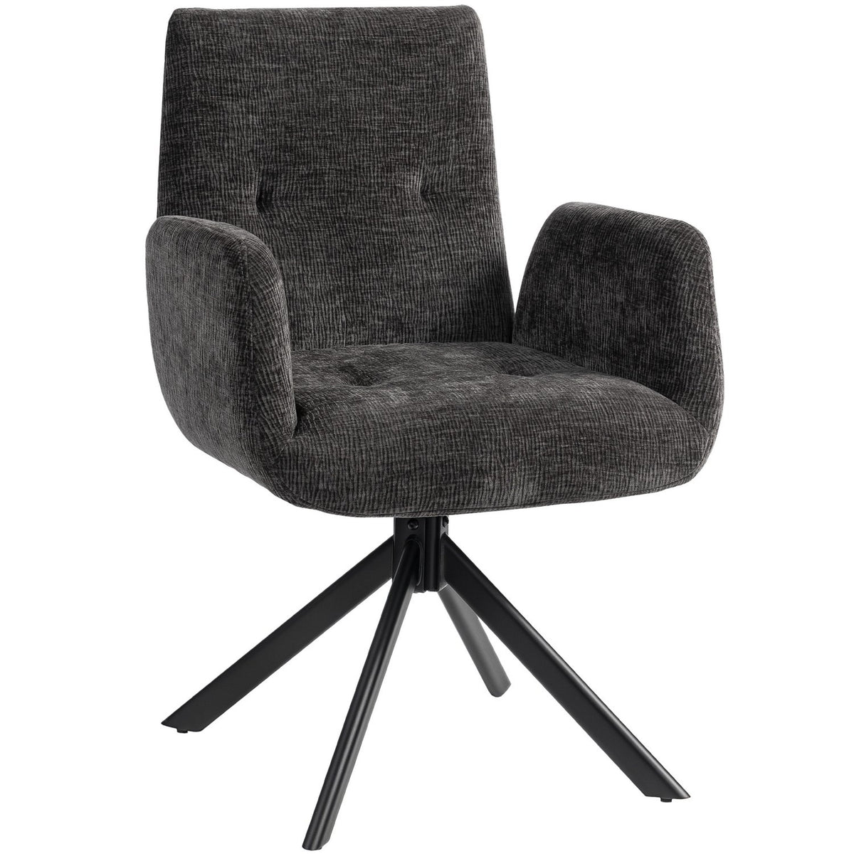 Otočná židle, moderní design, černá, nosnost 120 kg