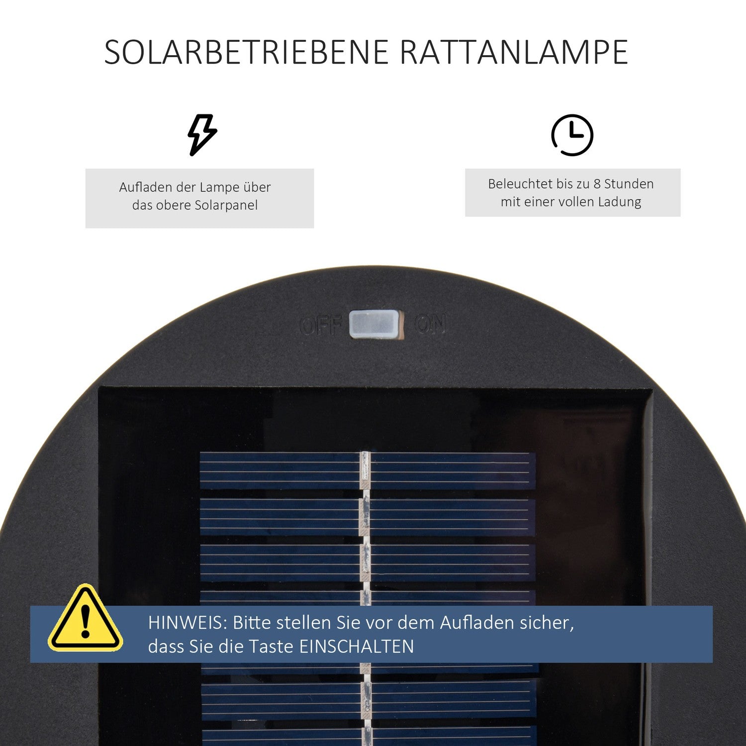 Solar Rotting Trädgårdslampa, LED, 61 Cm, Brun