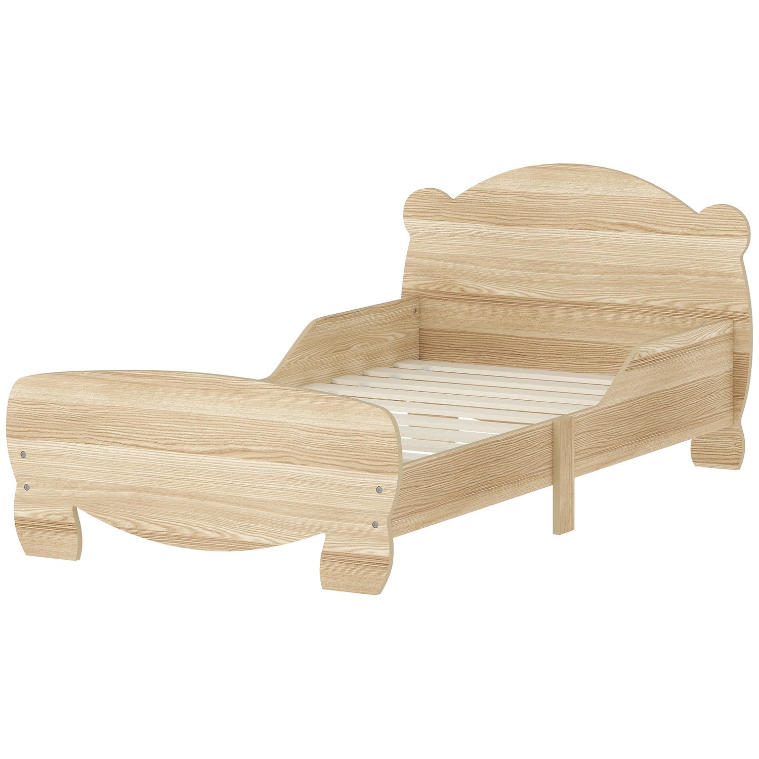Solid Wood House Bed – Barnsäng med skyddsräcke, Bear Design
