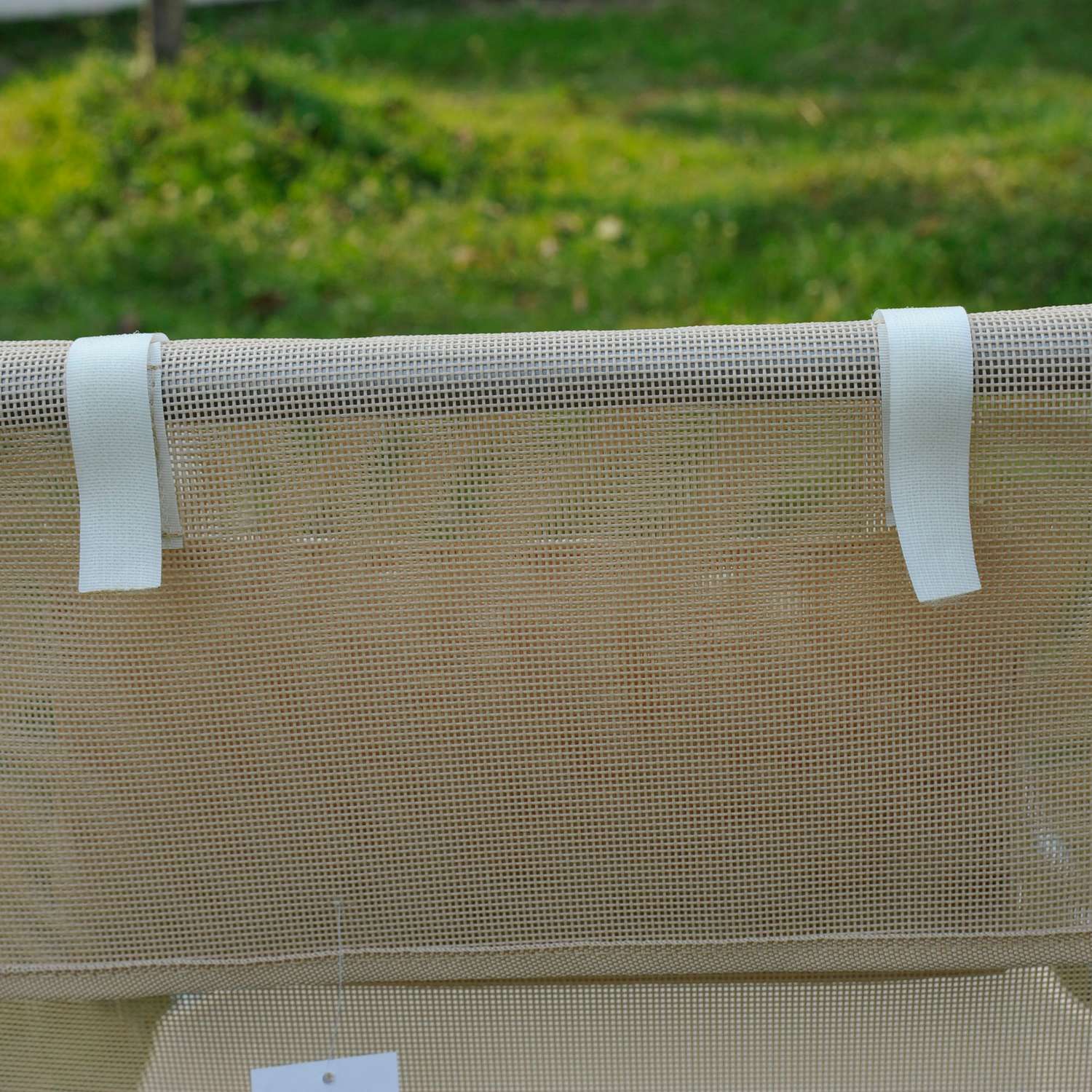 Solstol, Justerbar Trädgårdsstol med två ben, Cream