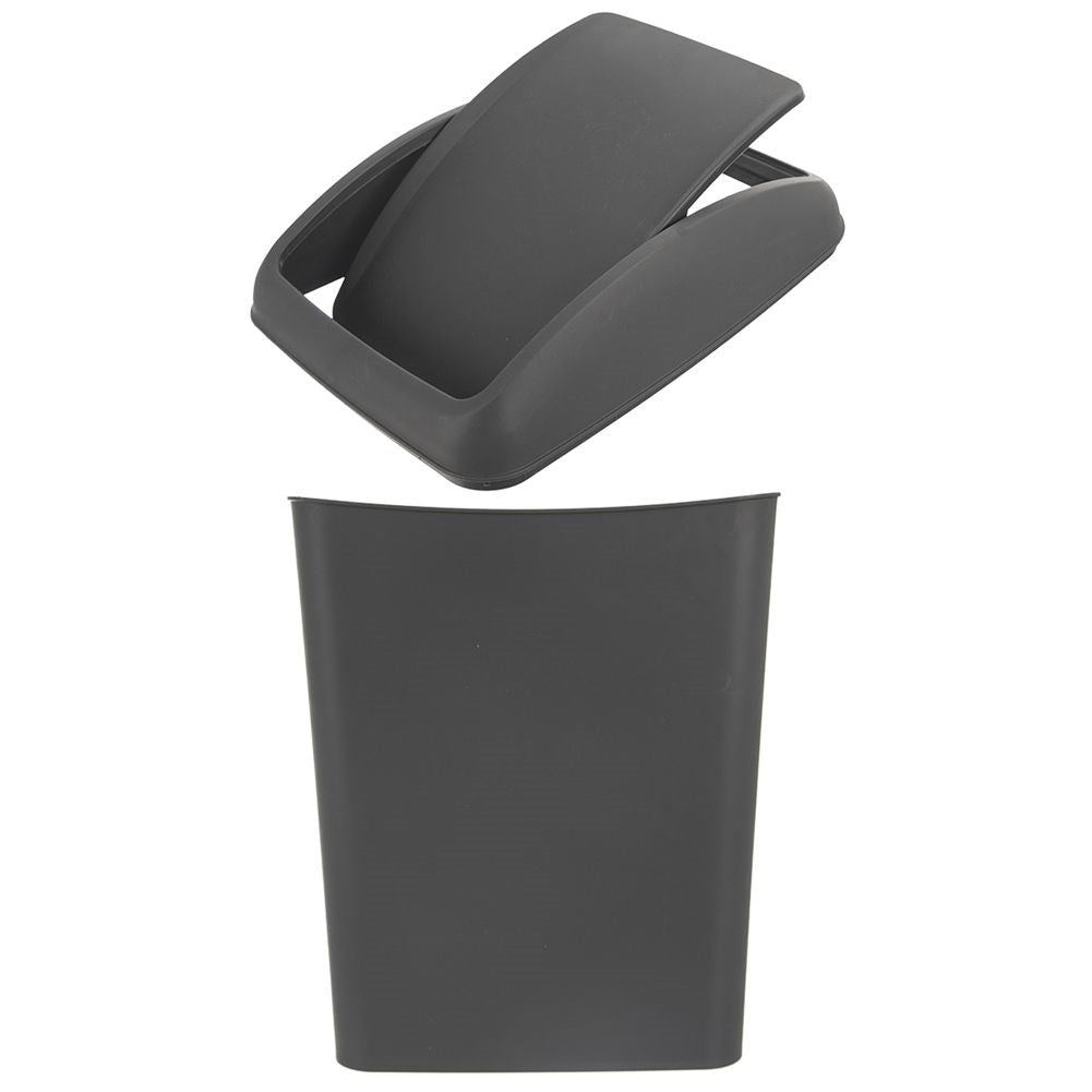 Soptunna 20L, hållbart material, mörkgrå, svängbart lock