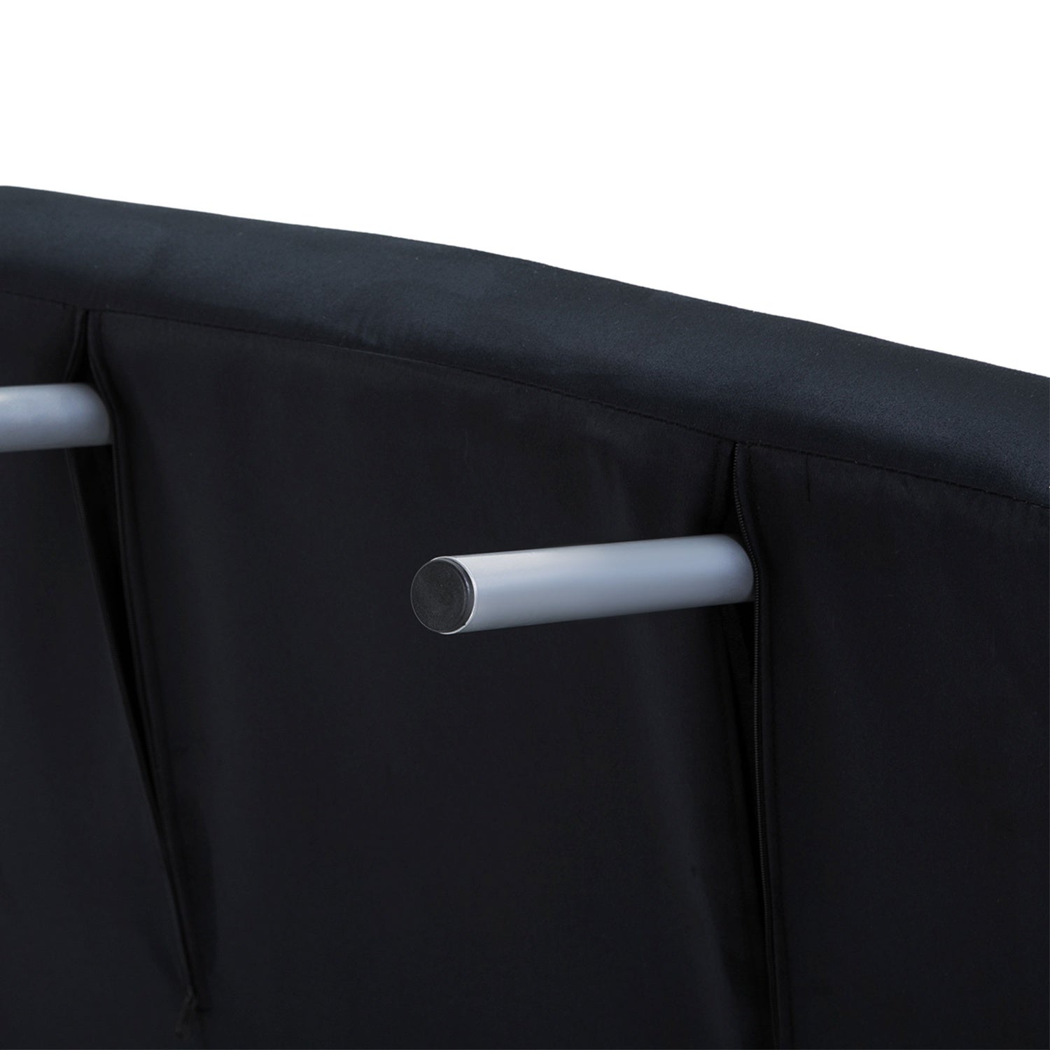 Hopfällbar bäddsoffa stol, svart – justerbar, 120 kg kapacitet