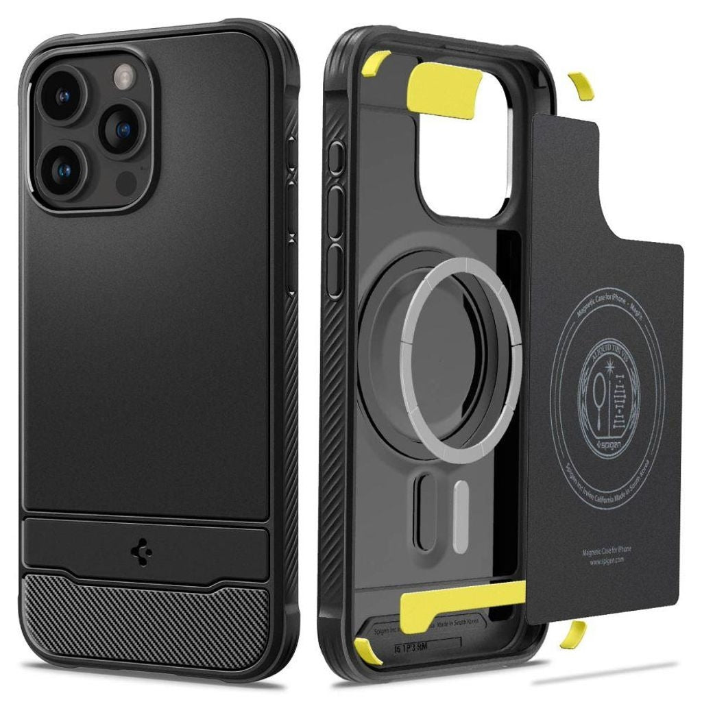 Spigen Rugged Armor Mag iPhone 15 Pro Fodral - Svart