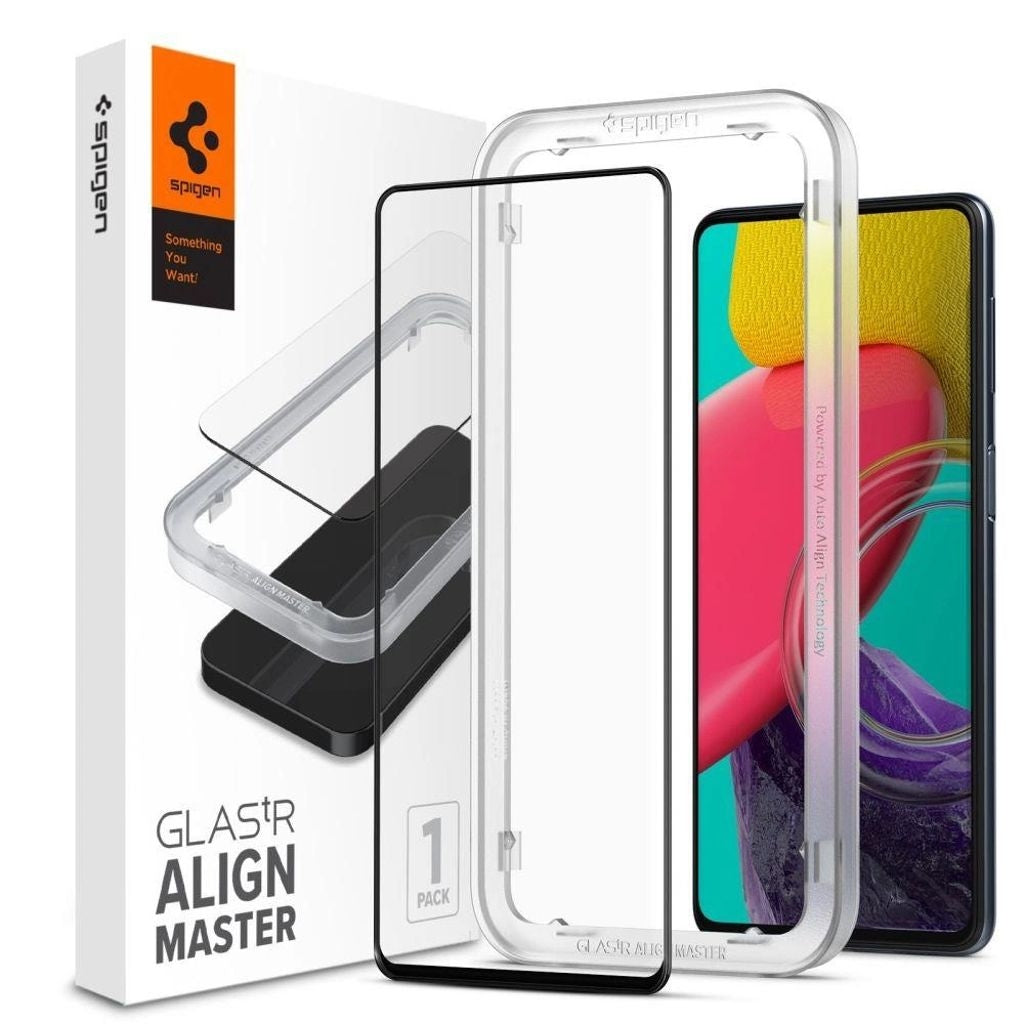 Spigen Samsung Galaxy M53 5G Skärmskydd i härdat glas Alm Glass FC - Svart