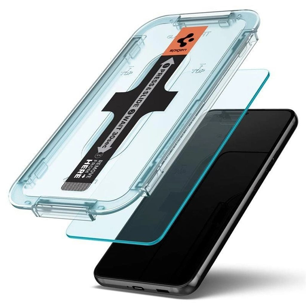 Spigen Samsung Galaxy S22 skärmskydd i härdat glas Glas.Tr "Ez Fit", 2-pack