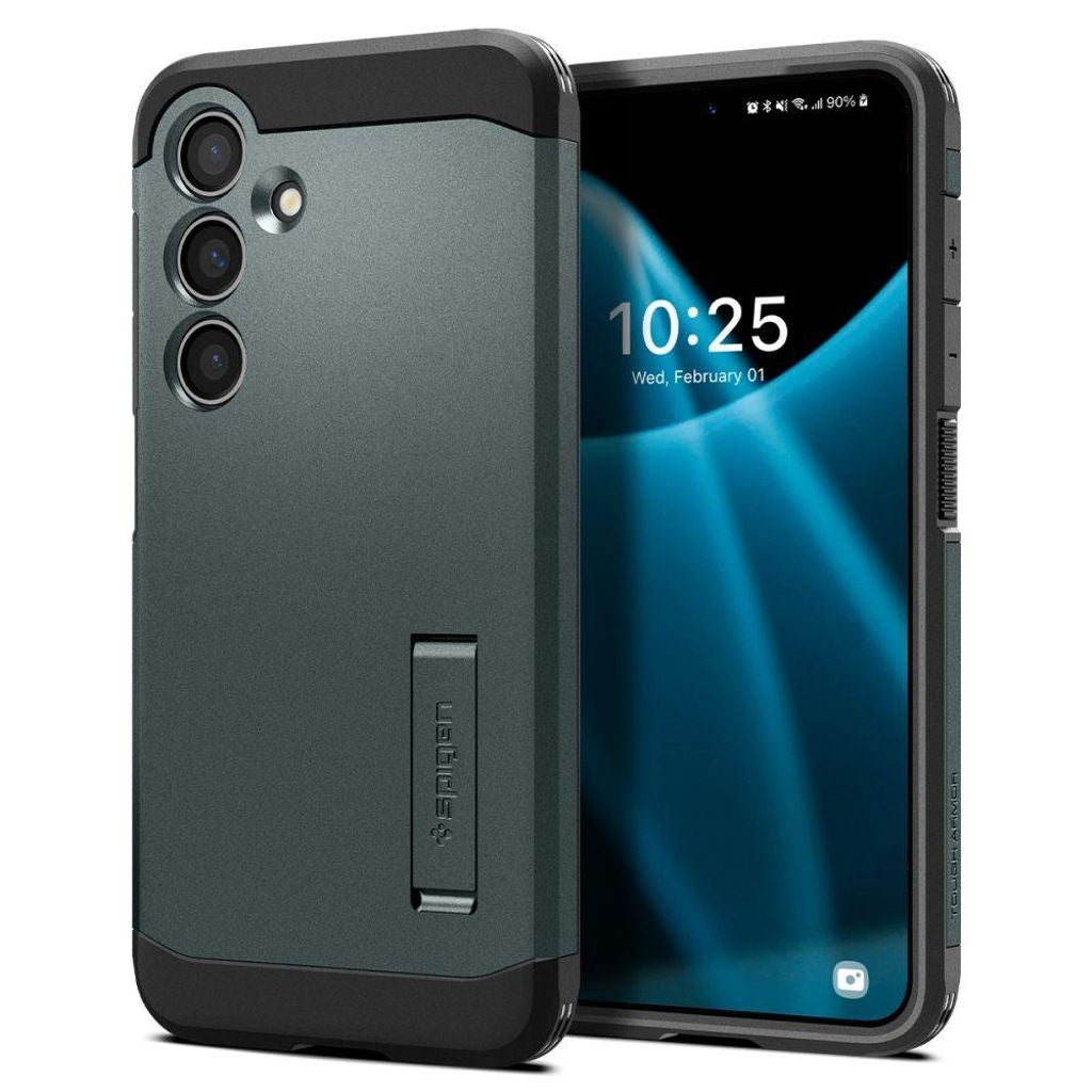 Spigen Tough Armor fodral till Samsung Galaxy S24 - mörkgrön
