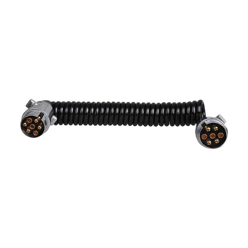 Spiralkabel 3,5M med 2x 7-polig kontakt metall