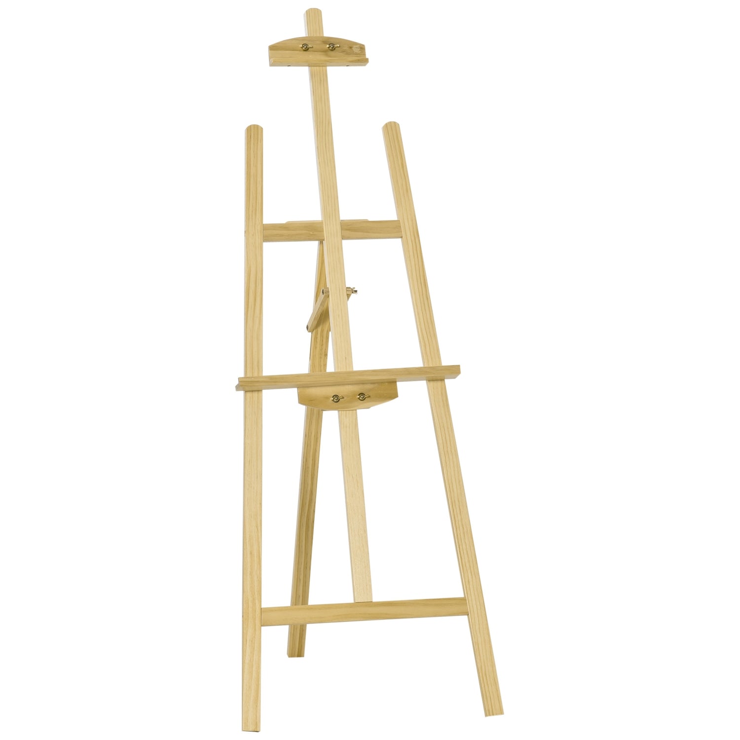 Justerbart staffli i furu – naturlig finish, 51,5x71,5x134,5 cm