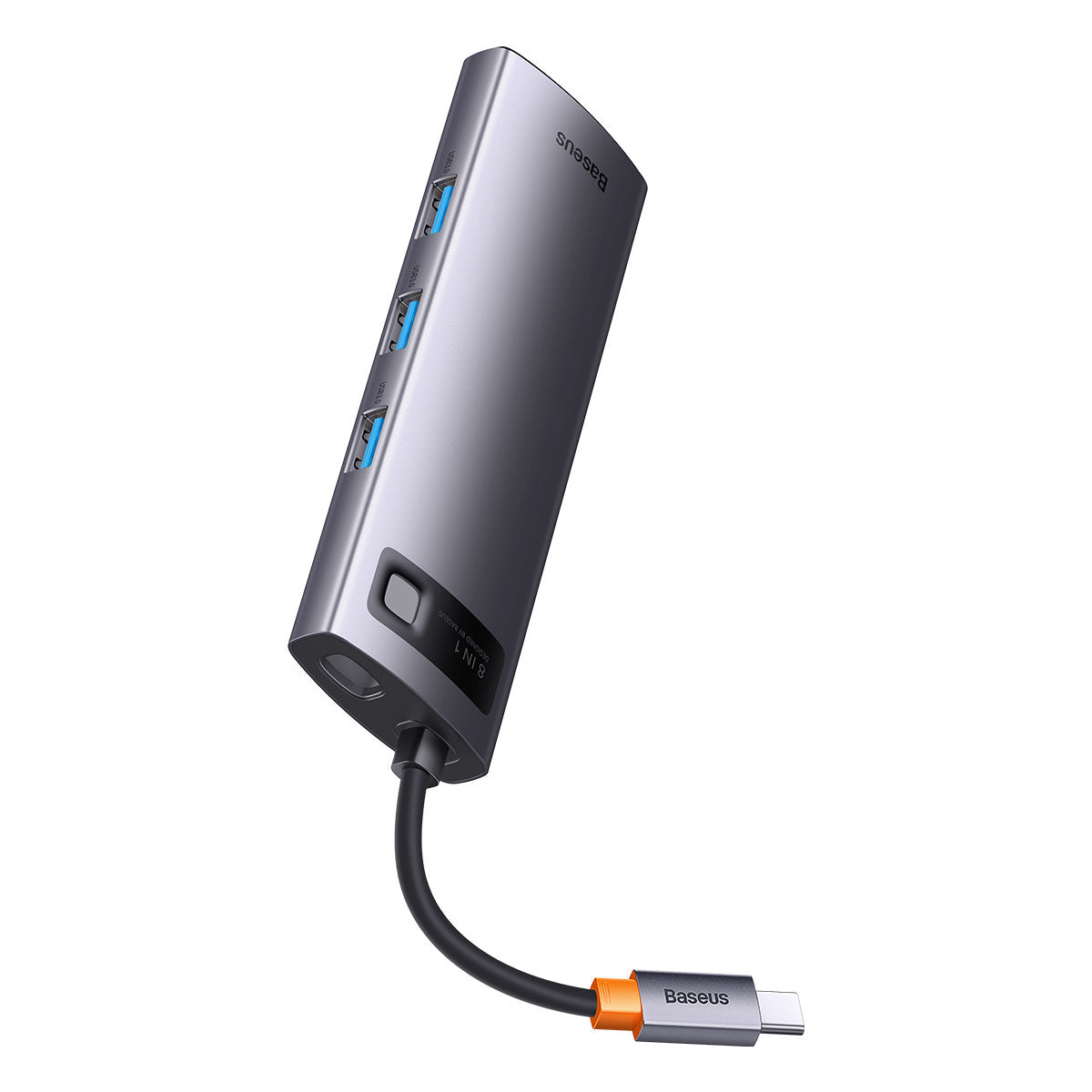 StarJoy HUB 8in1 USB-C 3xUSB HDMI RJ45 SD- och TF-kortläsare PD grå