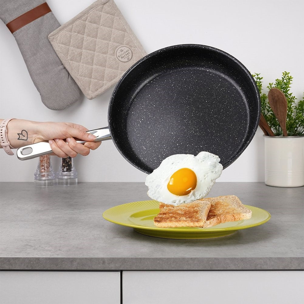 Stekpanna 28 cm med granitbeläggning, induktion & diskmaskinssäker
