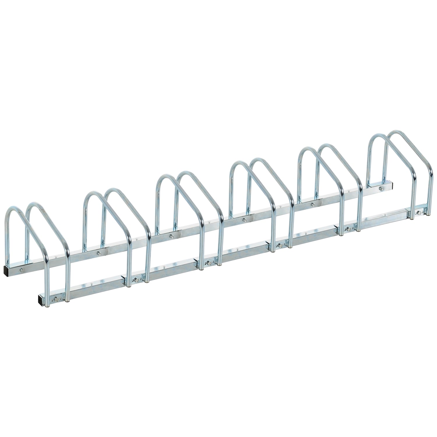 Stål cykelställ för 6 – Vägg-/golvfäste, väderbeständig