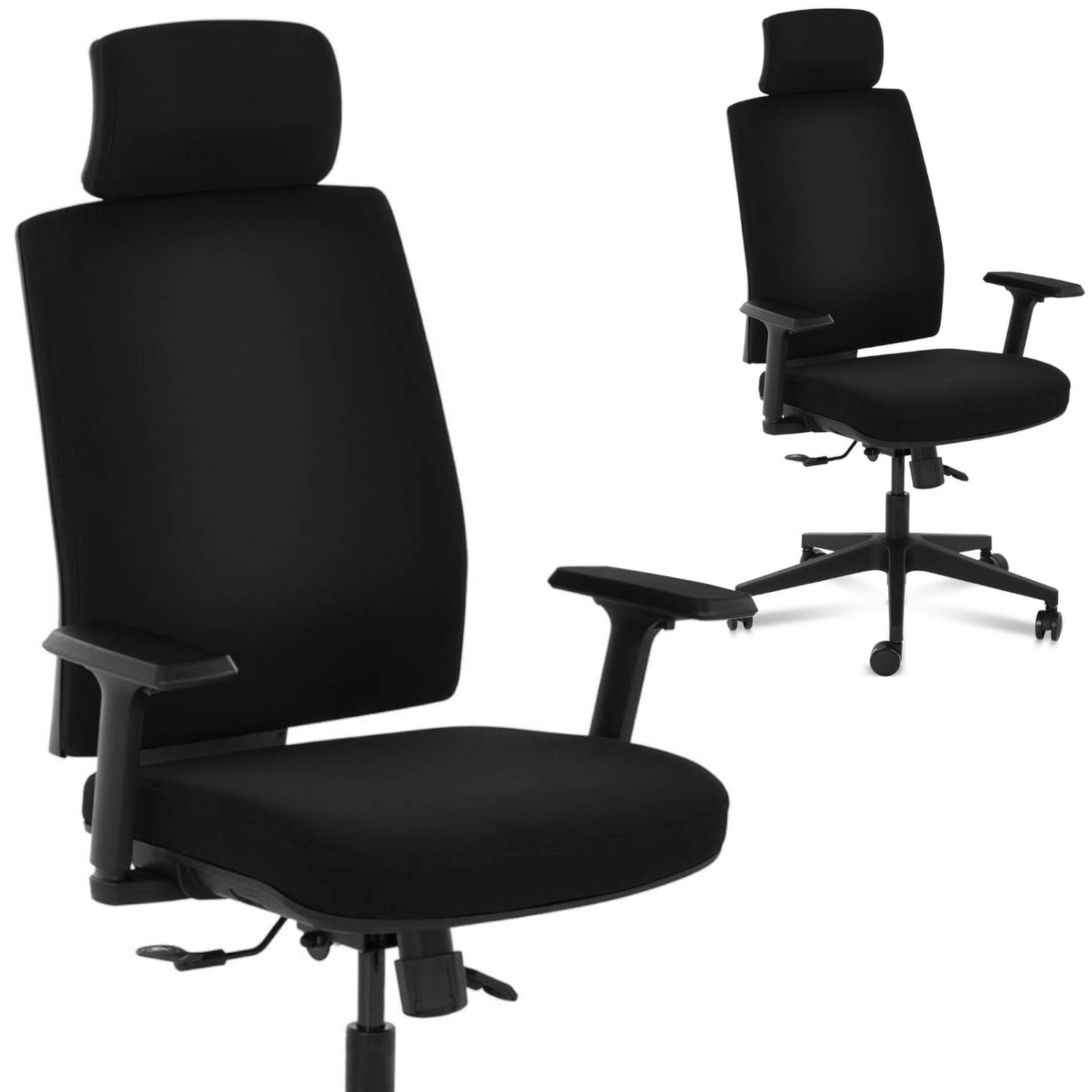 Stol, ergonomisk vridbar kontorsstol med nackstöd, max. 200 kg