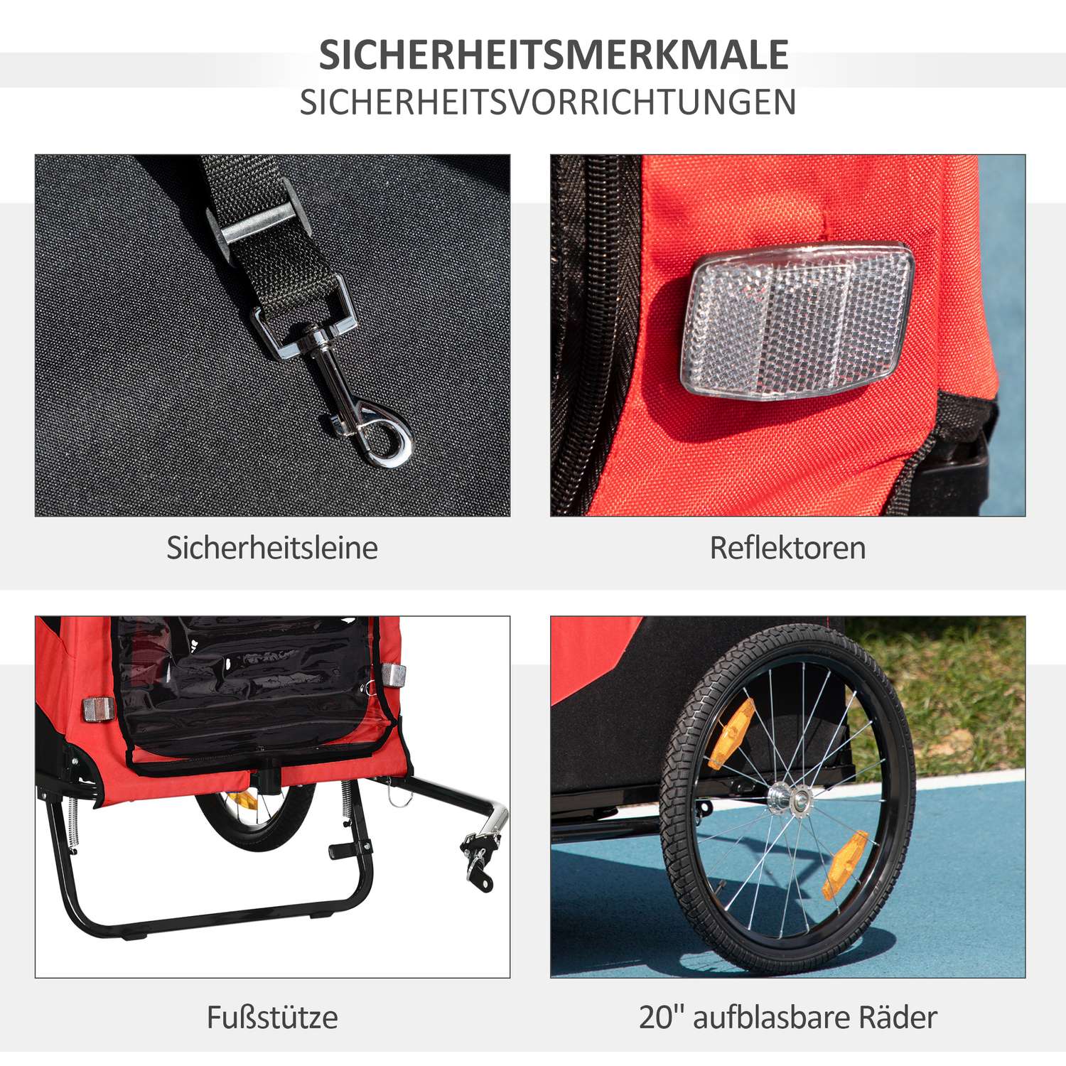 Stor röd 30 kg hundsäng, Oxfordduk