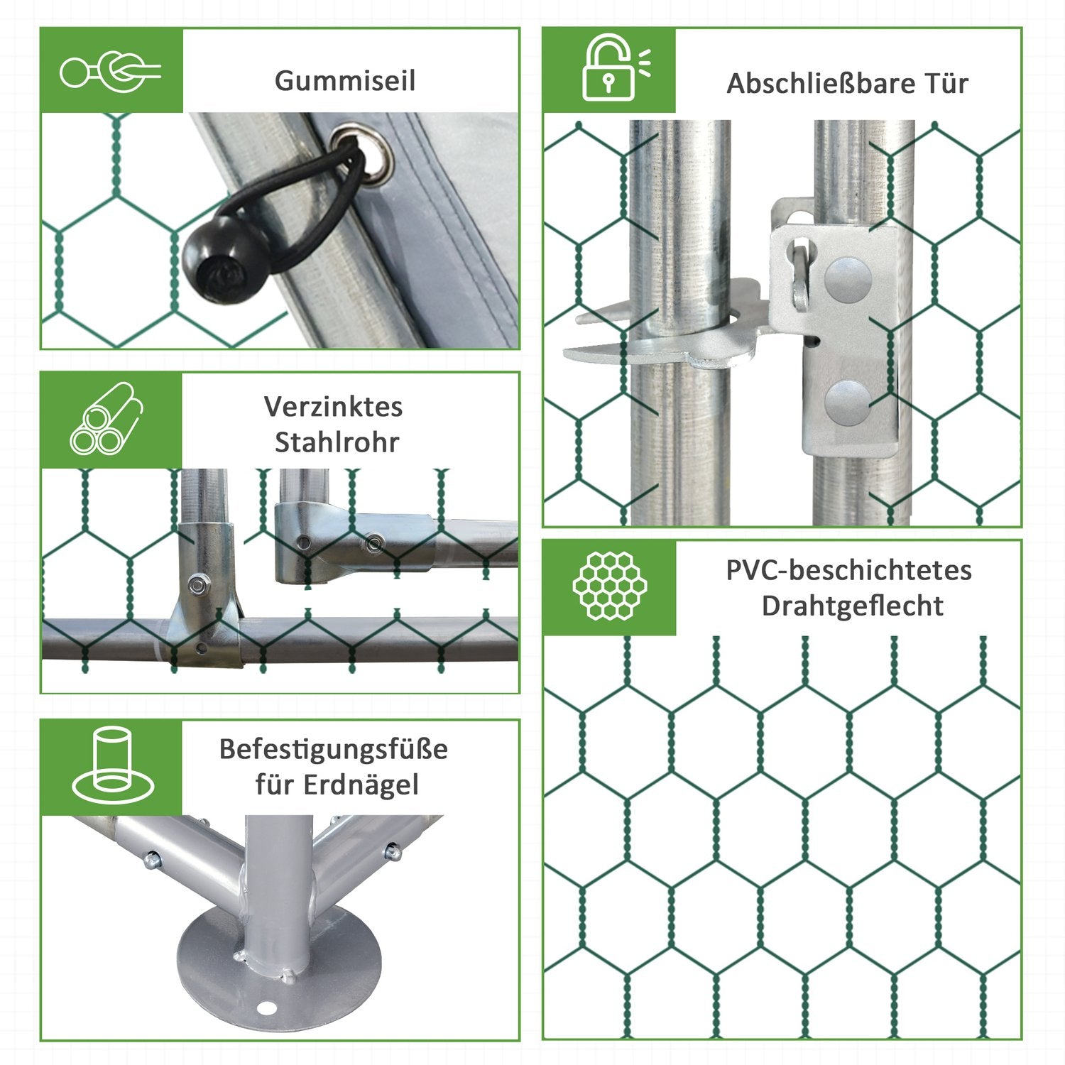 Stort frigående hönshus för 10-12 med soltak