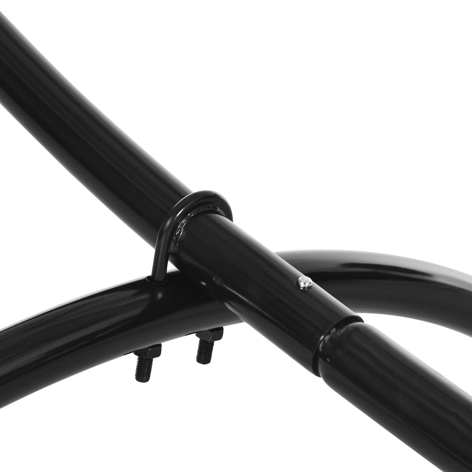 Svart stålhängmatta med dragrep – 300 x 90 x 100 cm