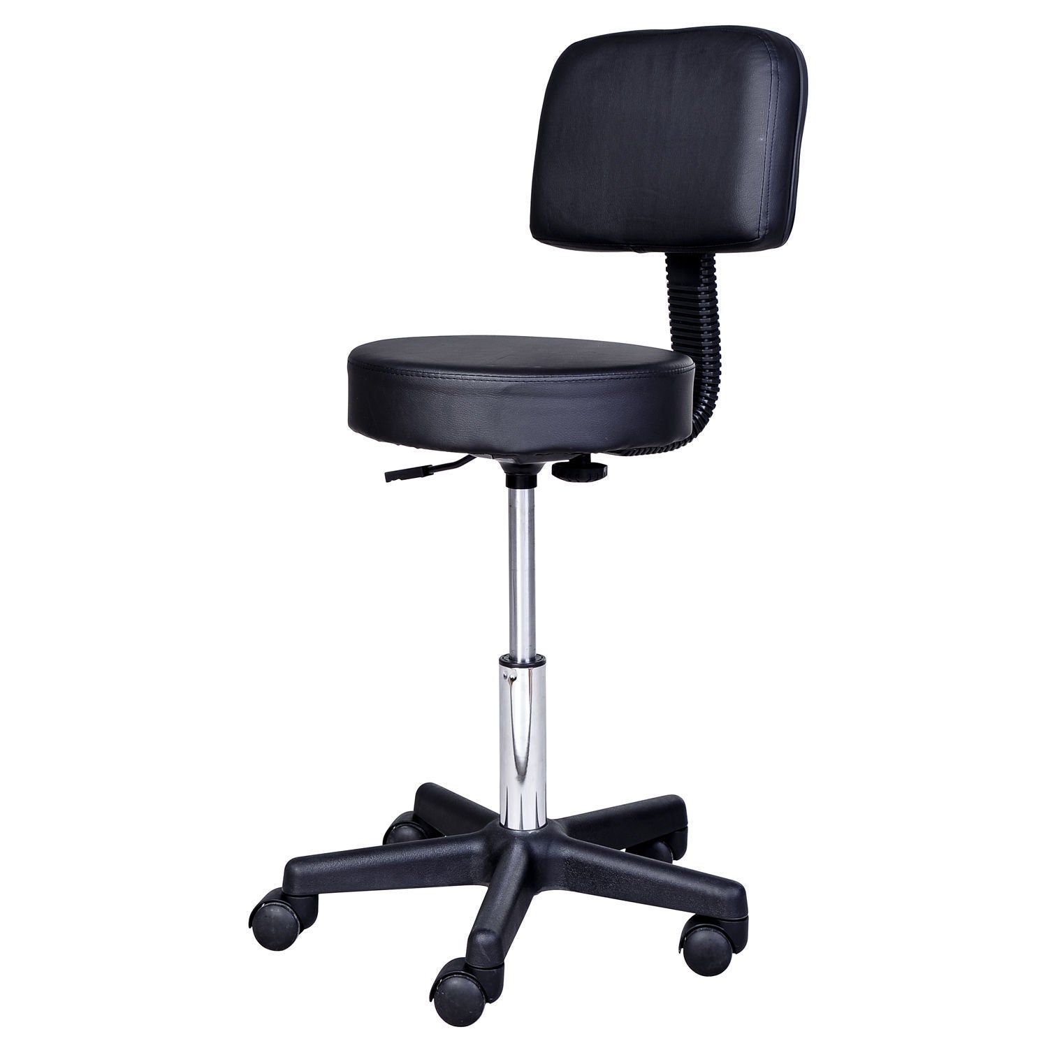 Svängbar salongspall – justerbar höjd och hållbara hjul