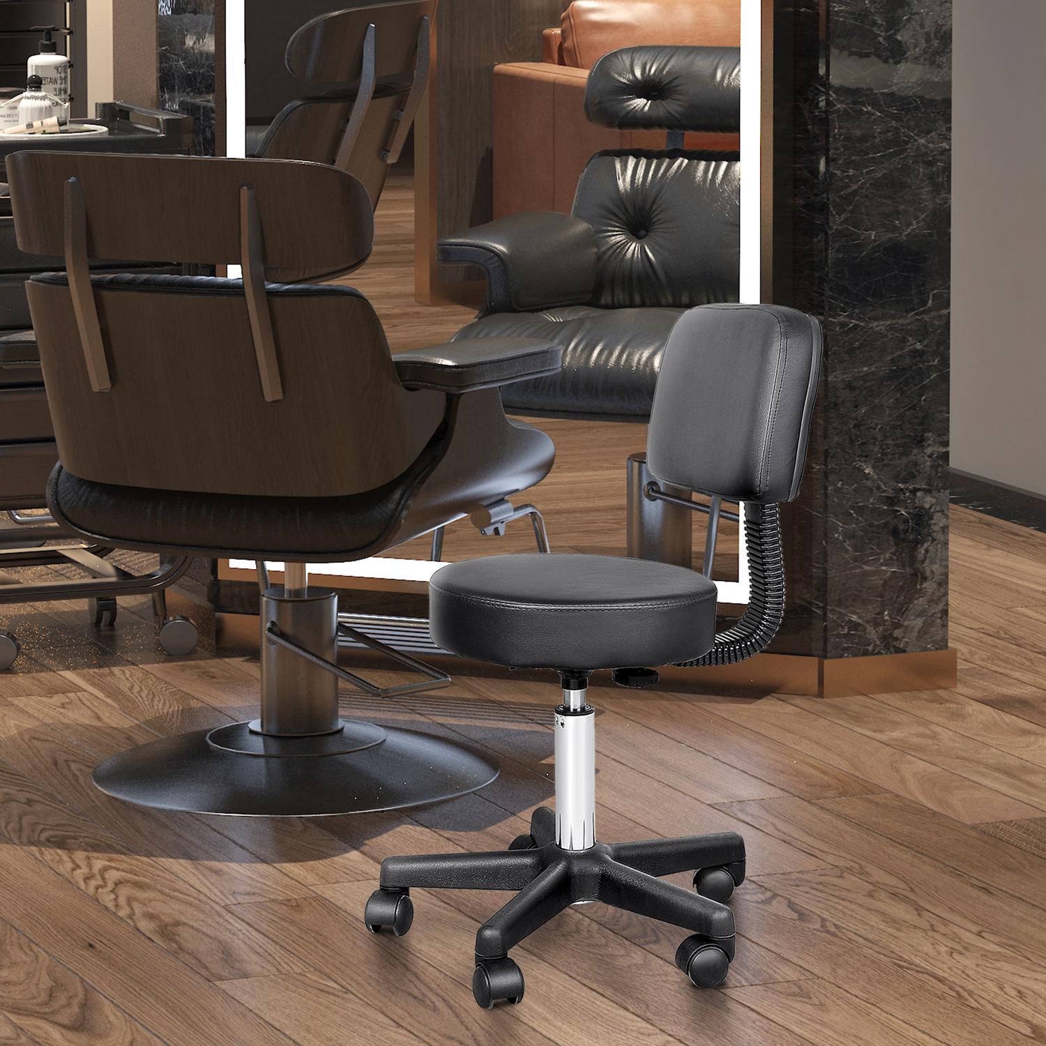 Svängbar salongspall – justerbar höjd och hållbara hjul