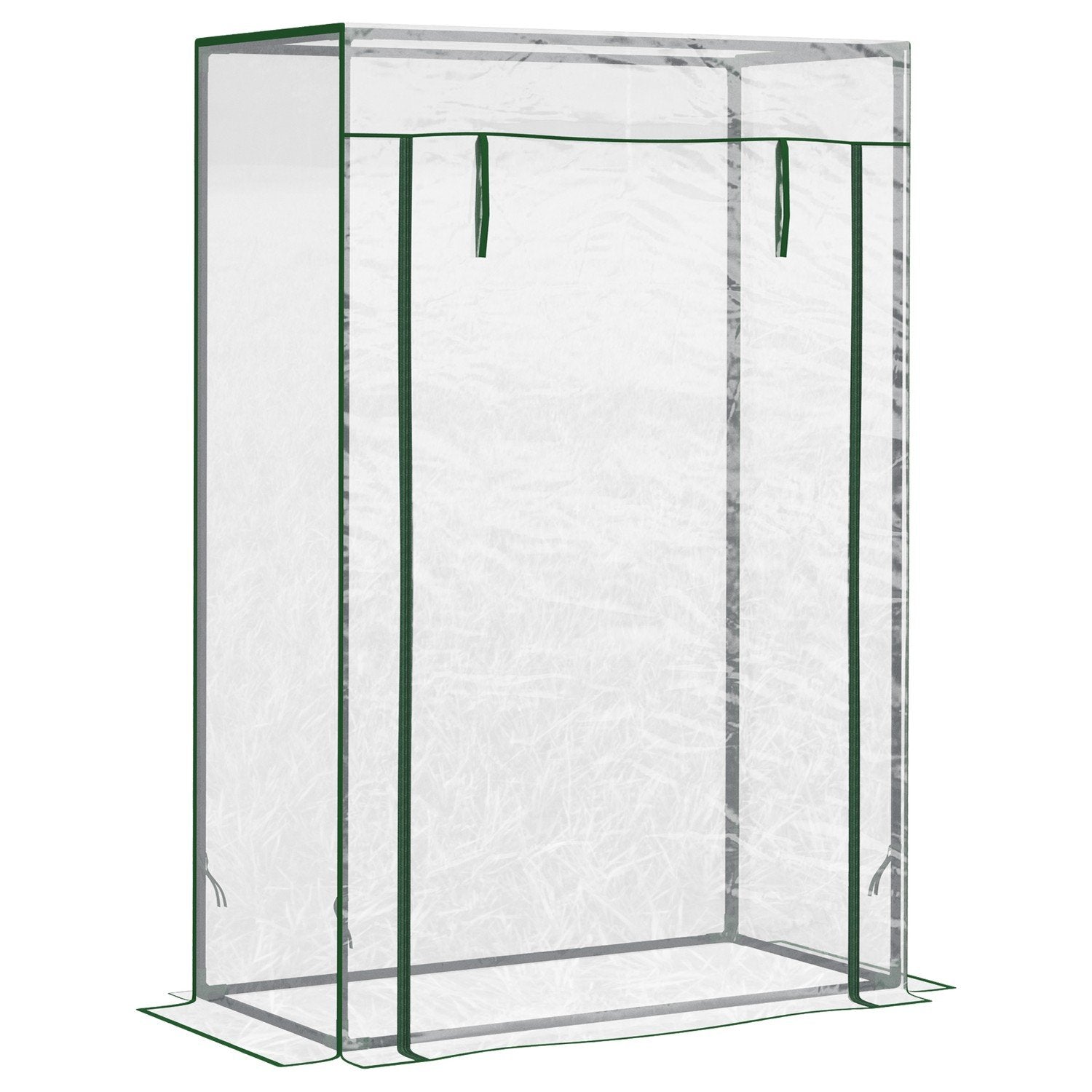 Greenhouse Tomato House Kallram Med Roll Up-Dörr Stål Plast Transparent 100X50X150Cm